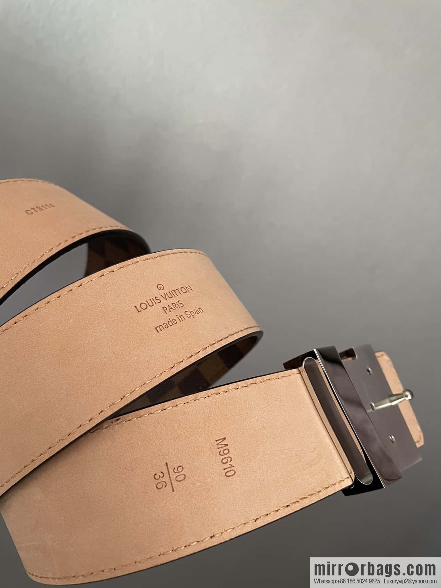 LV signature letter metal buckle belt M9808/M9608/M9610