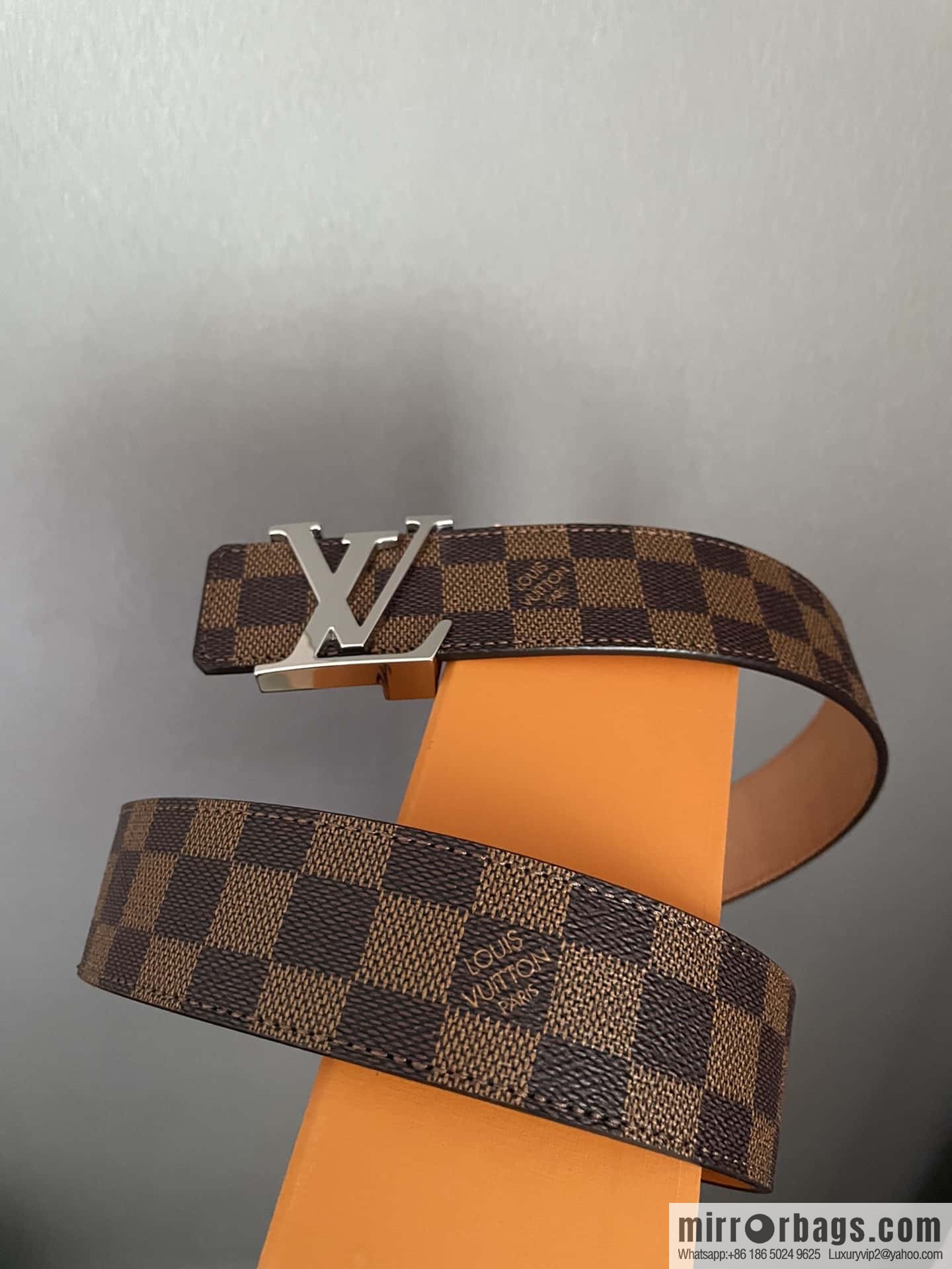 LV signature letter metal buckle belt M9808/M9608/M9610