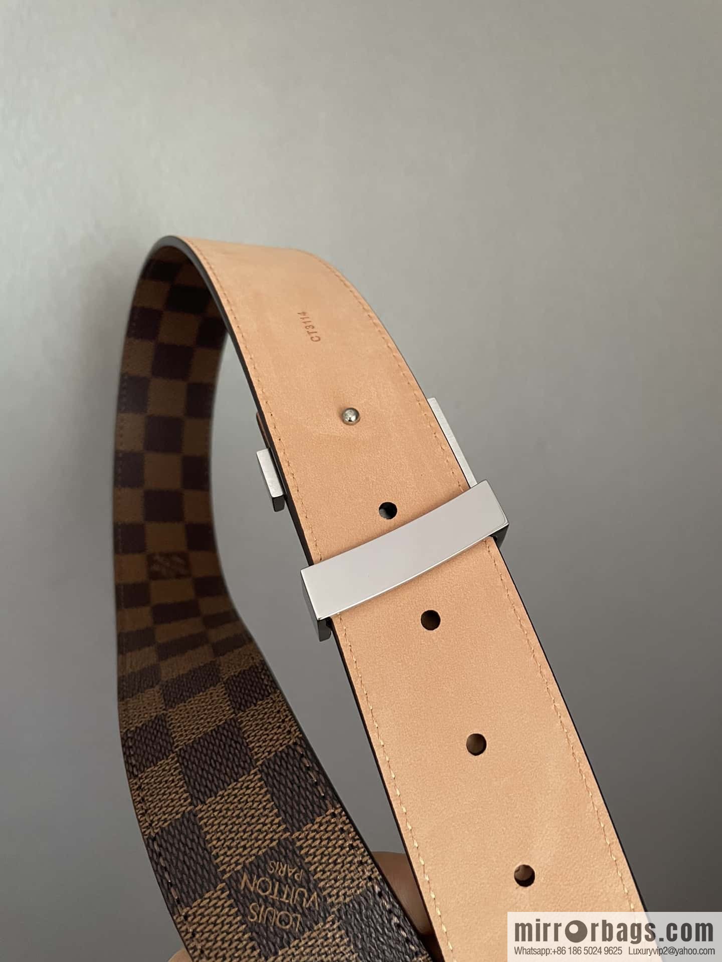 LV signature letter metal buckle belt M9808/M9608/M9610