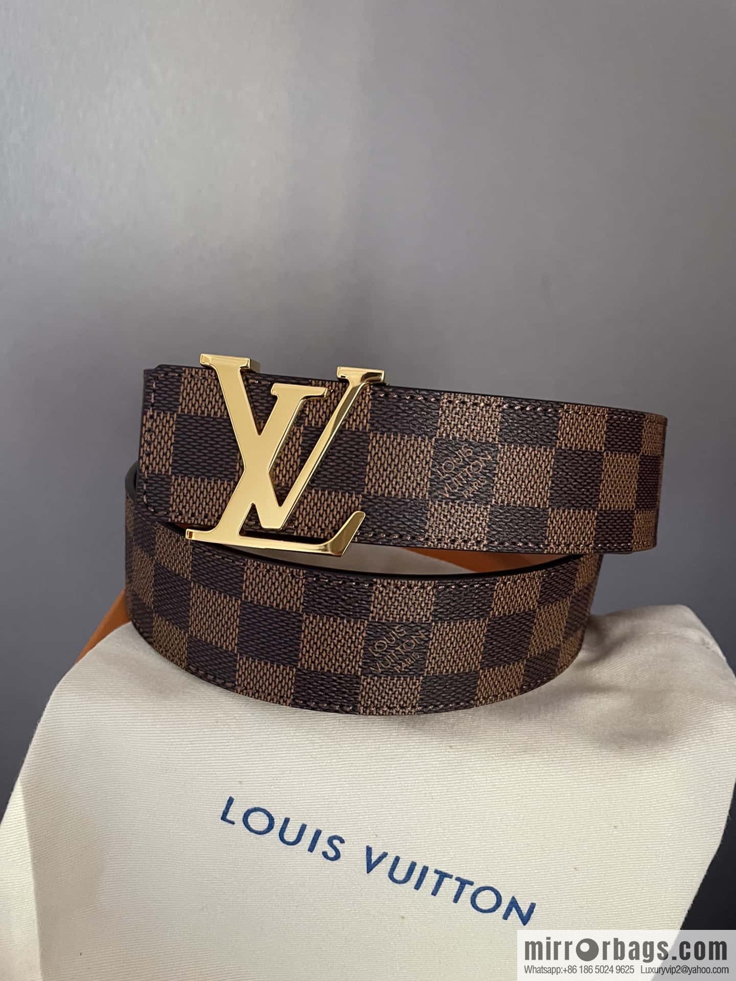 LV signature letter metal buckle belt M9808/M9608/M9610