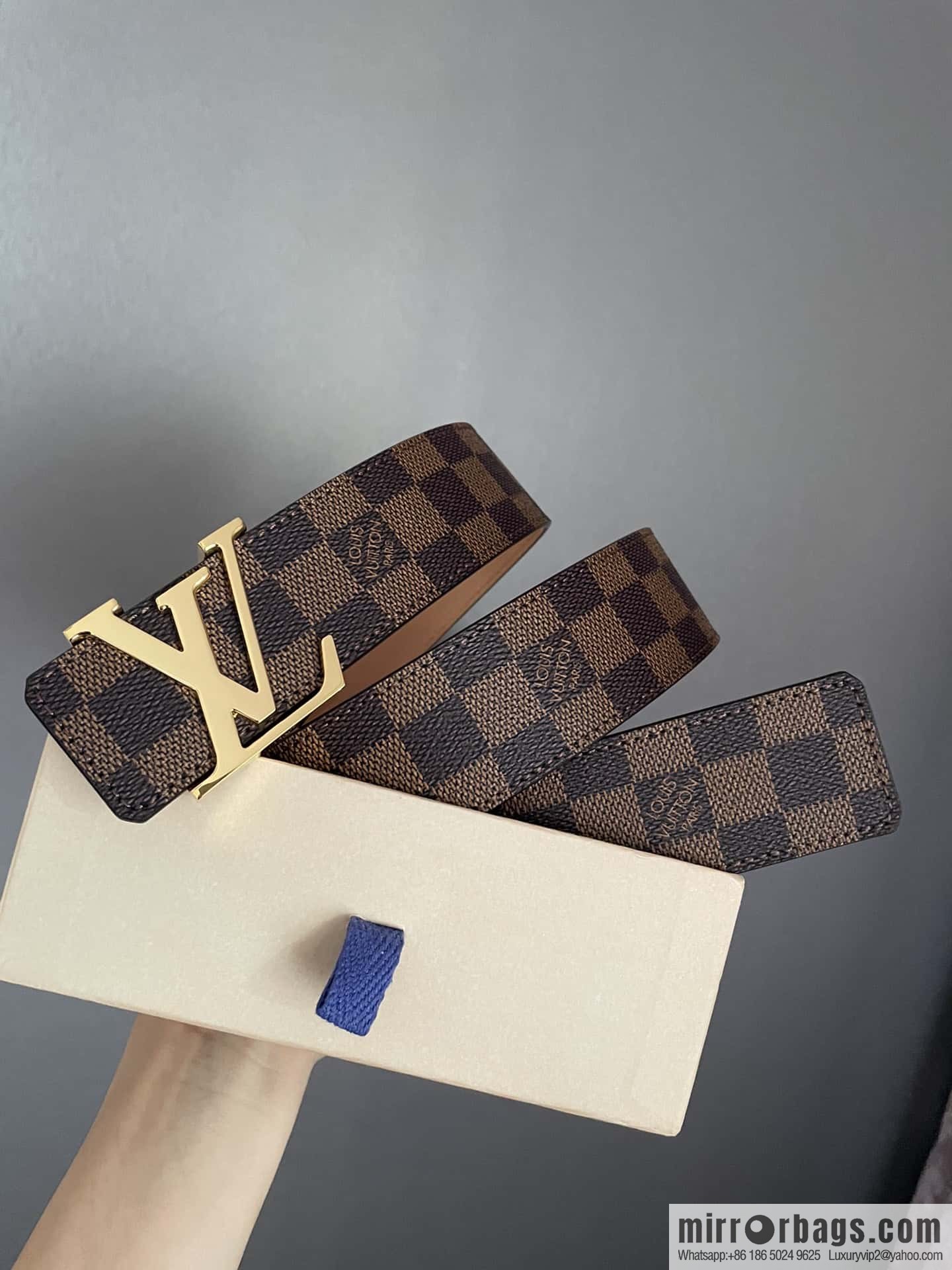 LV signature letter metal buckle belt M9808/M9608/M9610