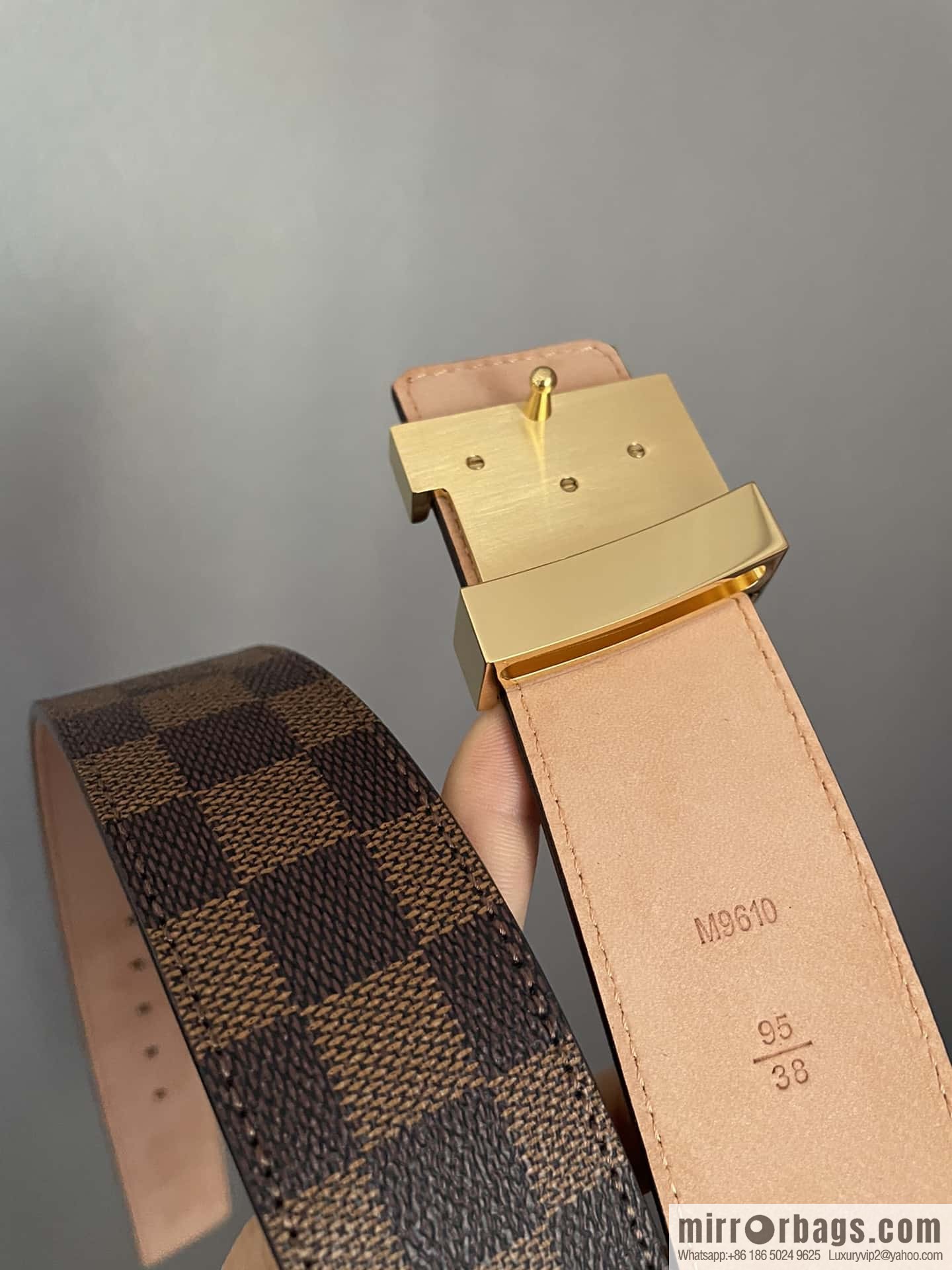 LV signature letter metal buckle belt M9808/M9608/M9610