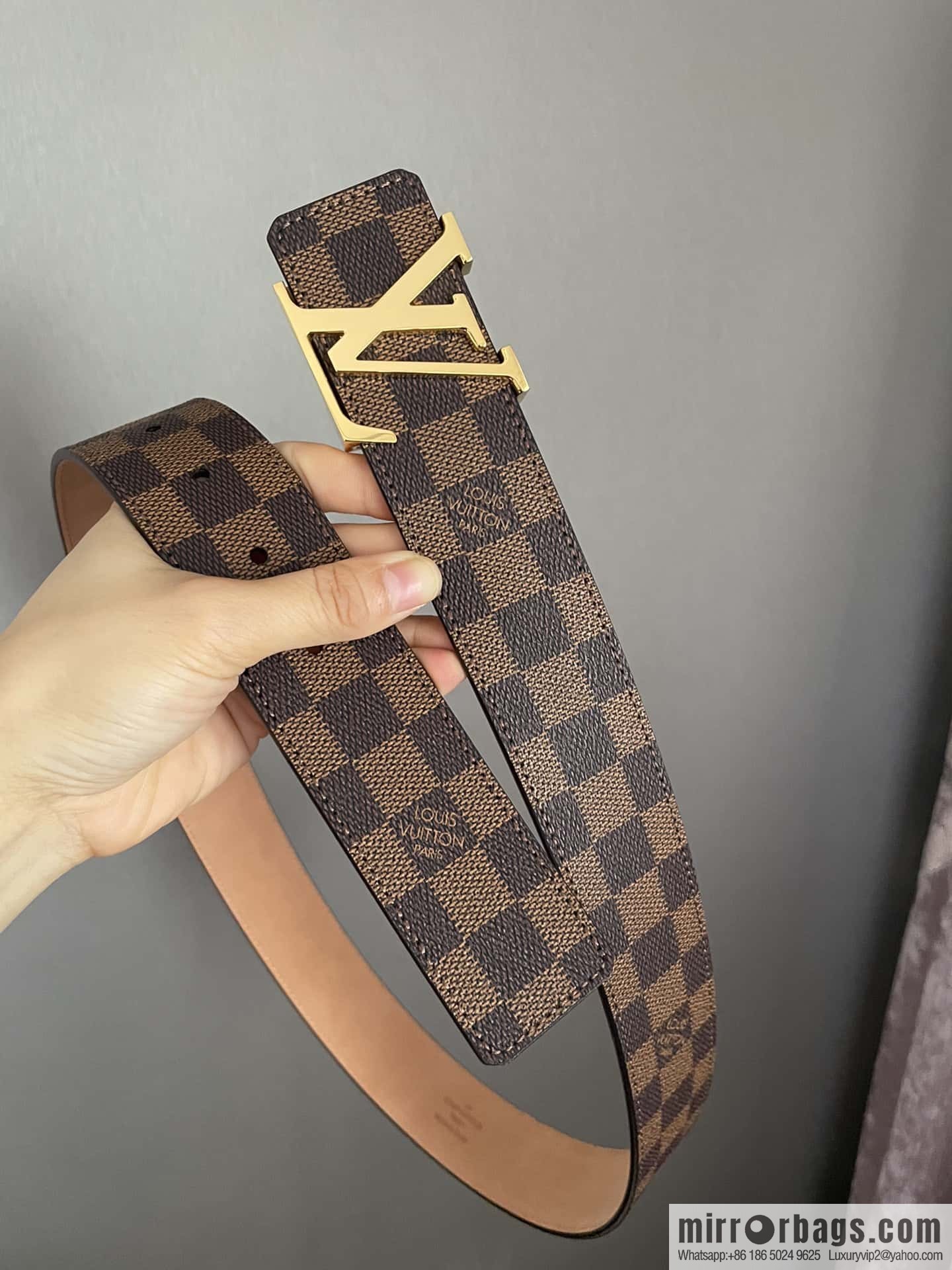 LV signature letter metal buckle belt M9808/M9608/M9610