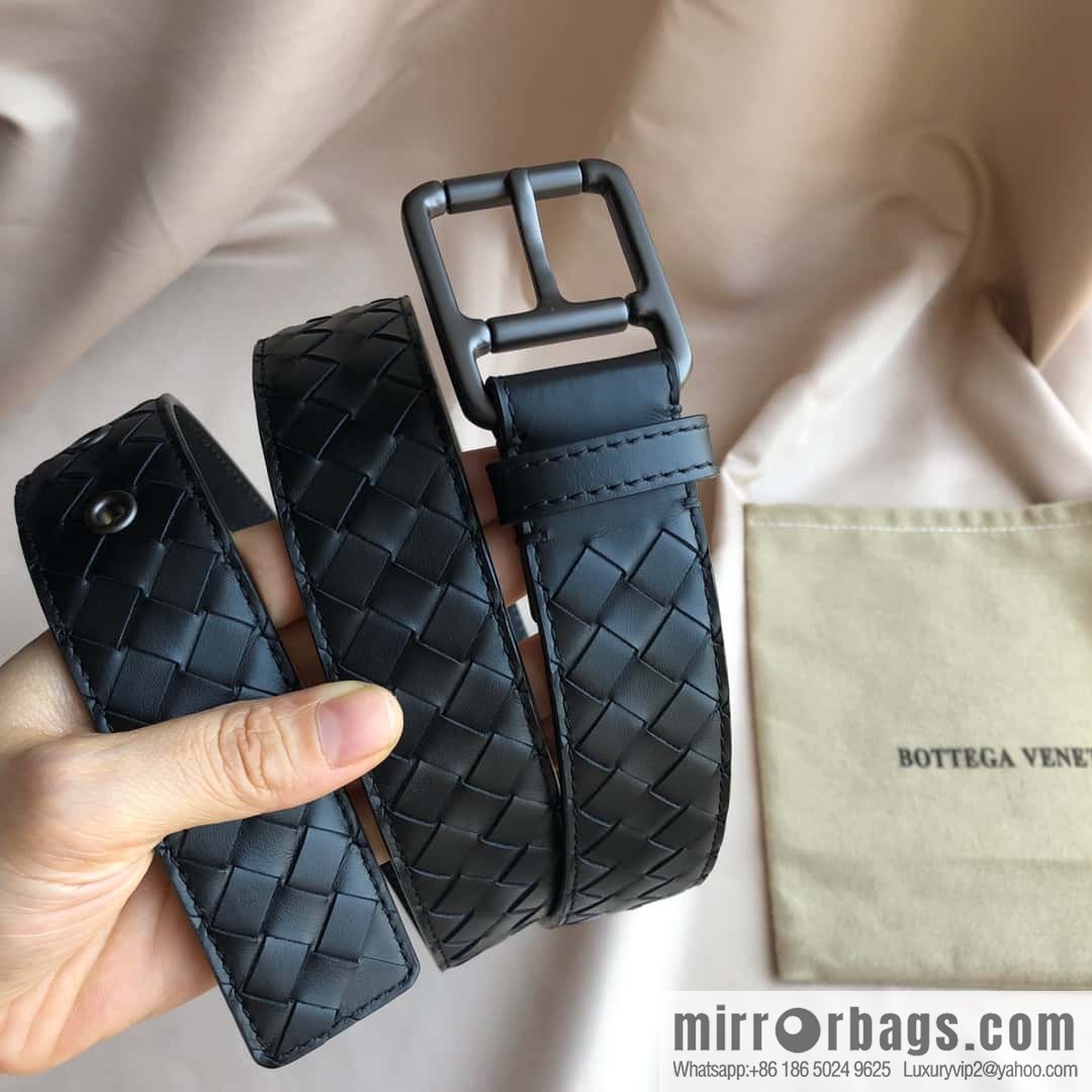 Bottega Veneta Butterfly Replica Luxury Handbag, first layer of cowhide woven, pin buckle design 3.5cm belt