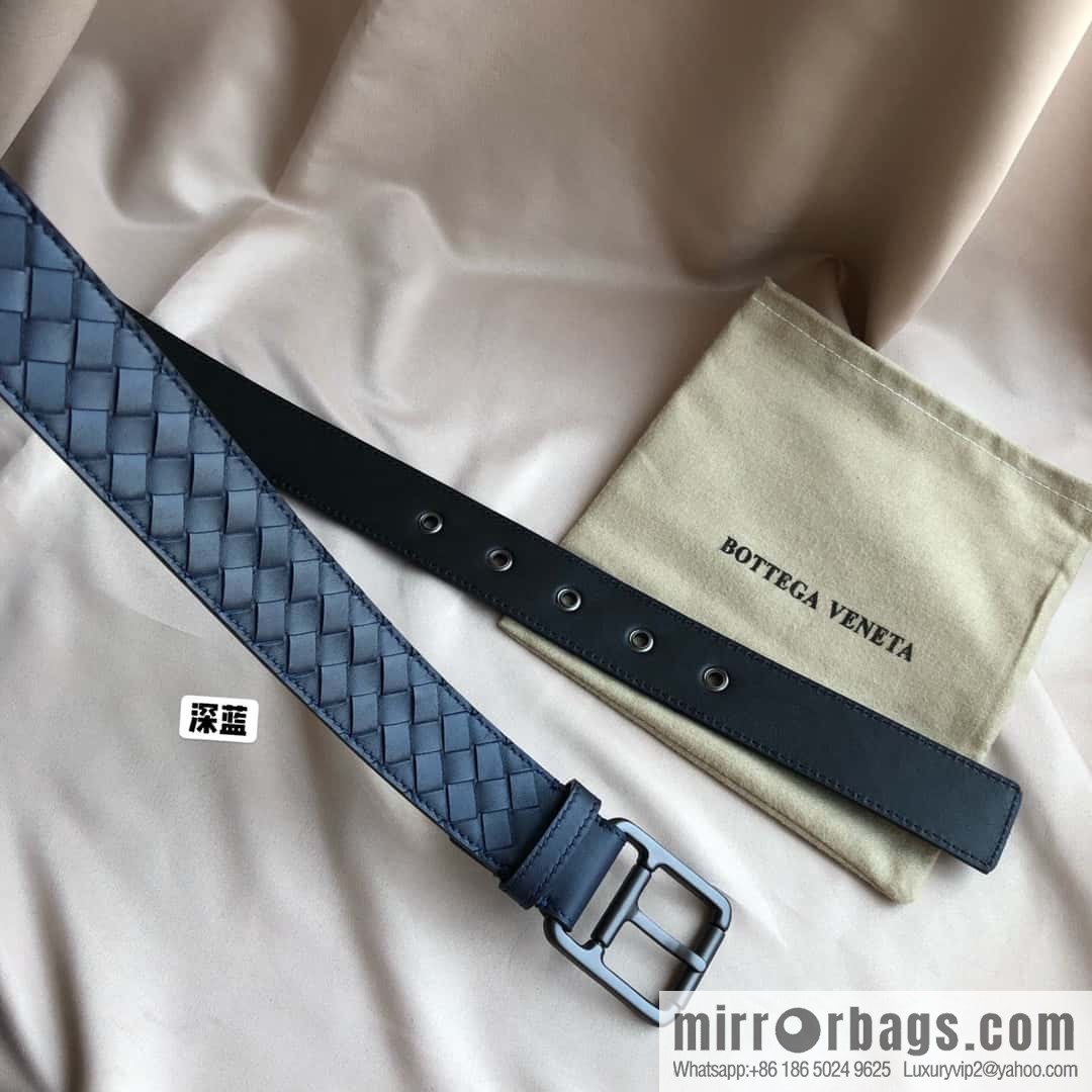 Bottega Veneta Butterfly Replica Luxury Handbag, first layer of cowhide woven, pin buckle design 3.5cm belt