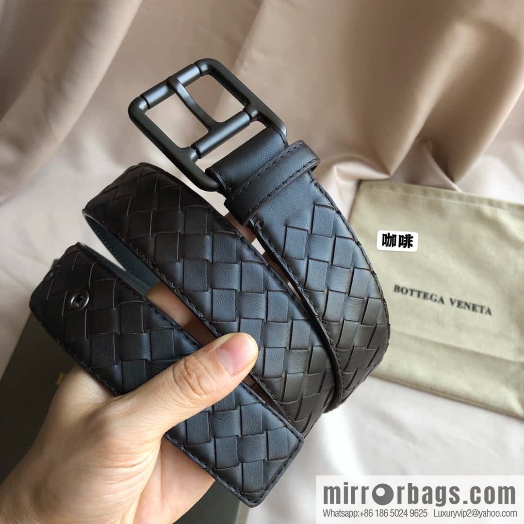 Bottega Veneta Butterfly Replica Luxury Handbag, first layer of cowhide woven, pin buckle design 3.5cm belt