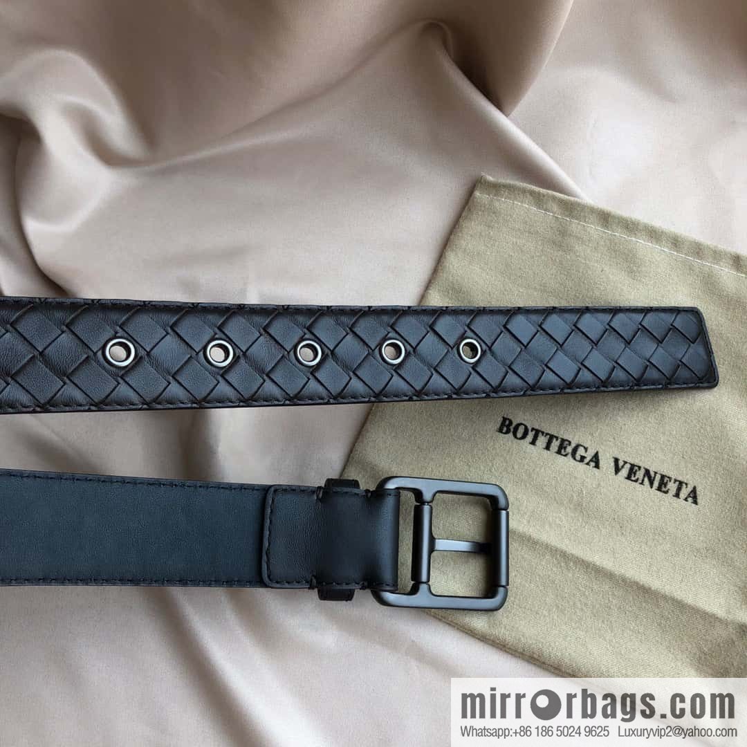 Bottega Veneta Butterfly Replica Luxury Handbag, first layer of cowhide woven, pin buckle design 3.5cm belt