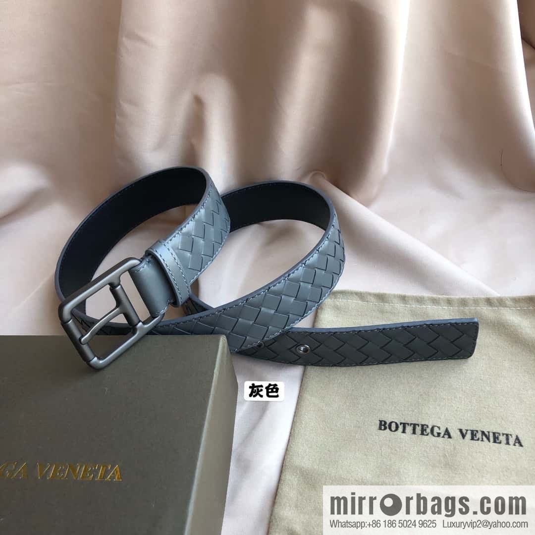 Bottega Veneta Butterfly Replica Luxury Handbag, first layer of cowhide woven, pin buckle design 3.5cm belt