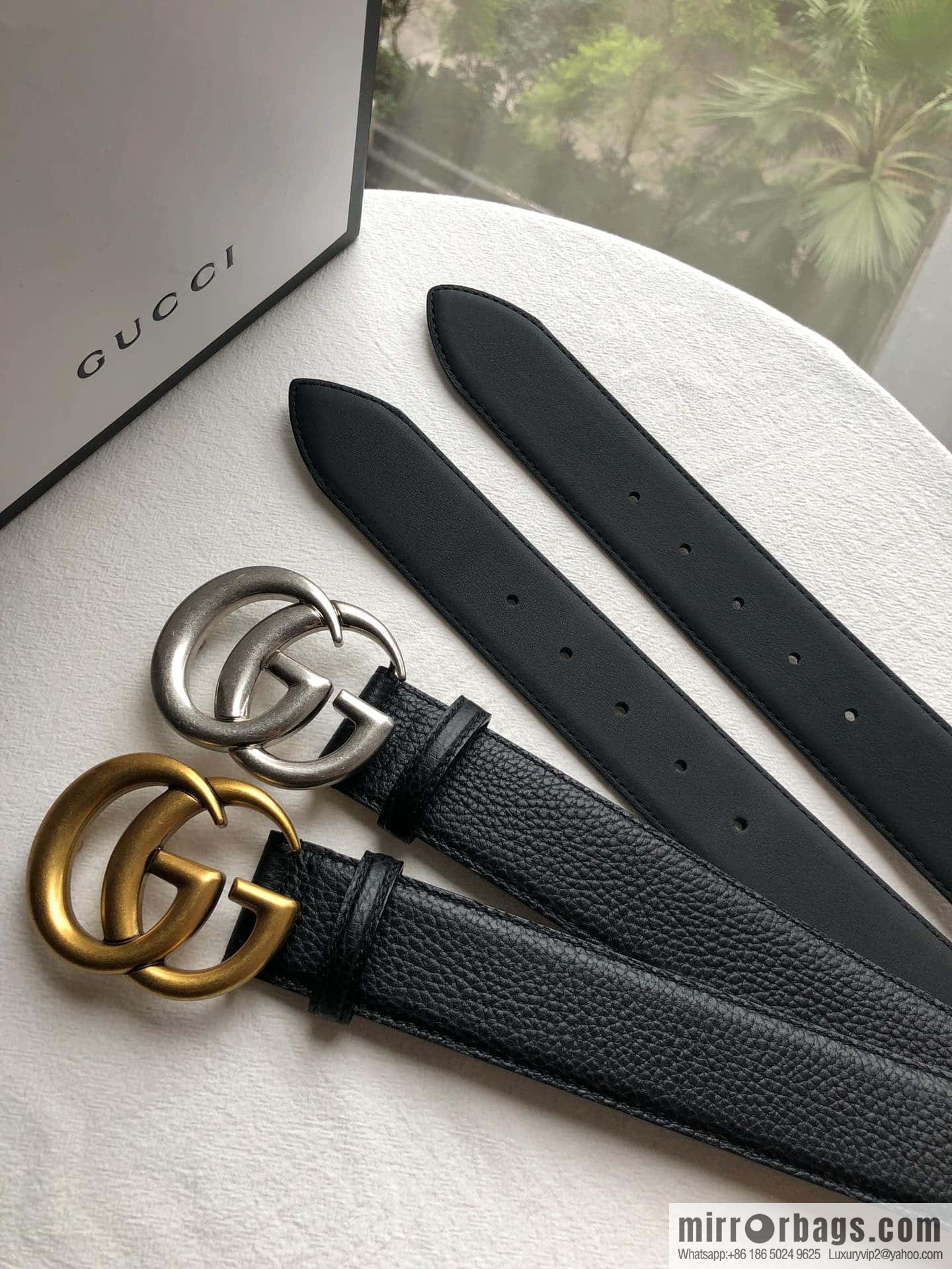 GUCCI logo retro design belt original lychee texture 4.0cm belt