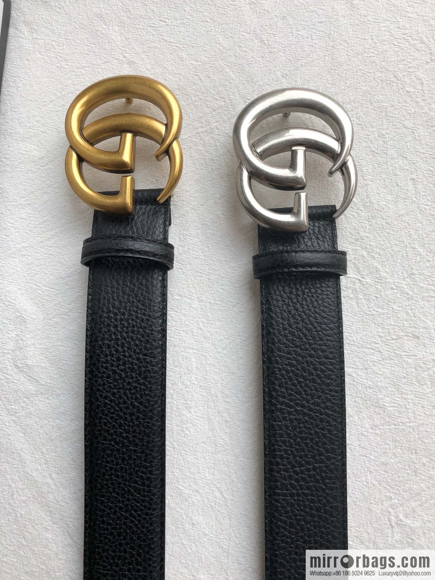 GUCCI logo retro design belt original lychee texture 4.0cm belt