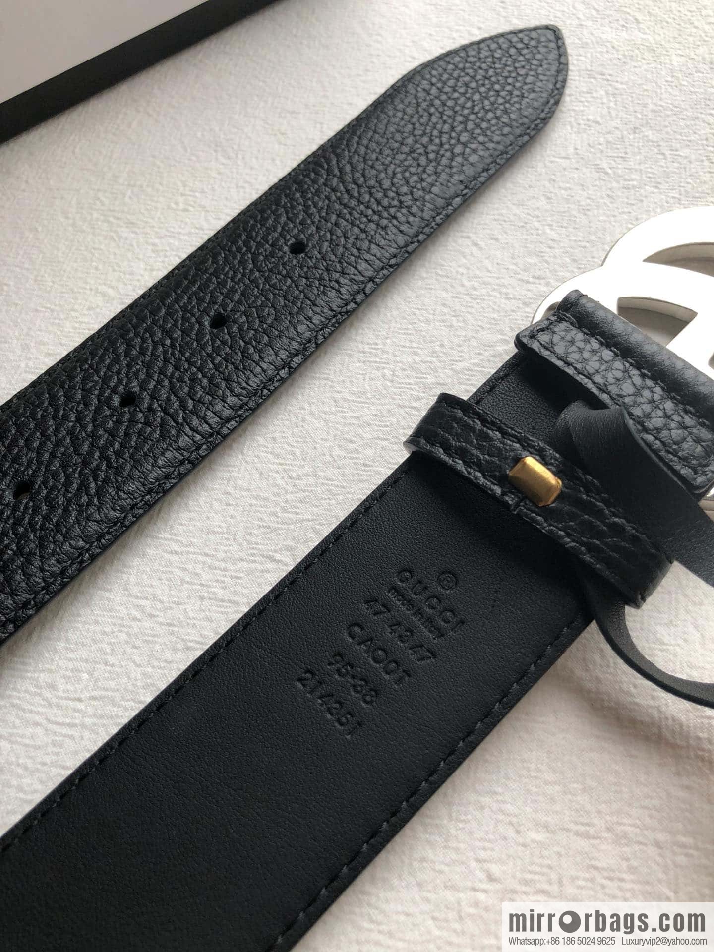 GUCCI logo retro design belt original lychee texture 4.0cm belt