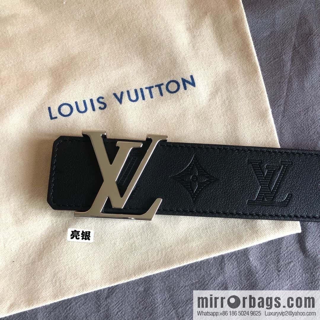 LV made in Spain embossed new presbyopia letter glossy buckle belt M0032