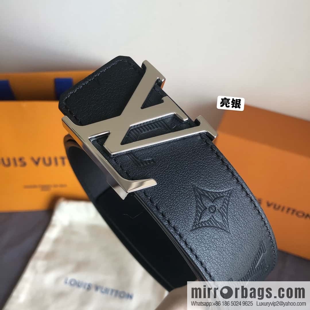 LV made in Spain embossed new presbyopia letter glossy buckle belt M0032