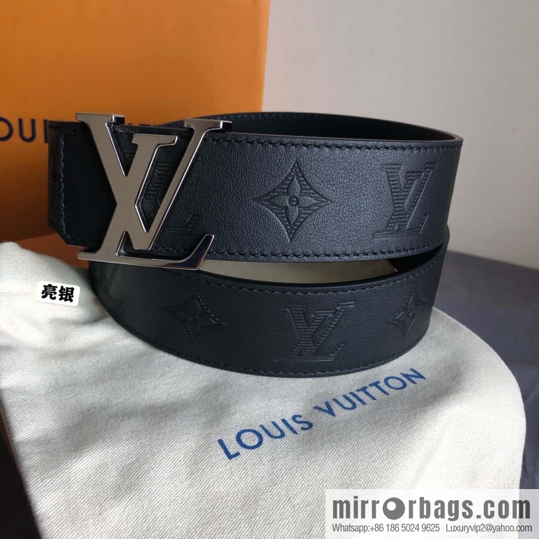 LV made in Spain embossed new presbyopia letter glossy buckle belt M0032
