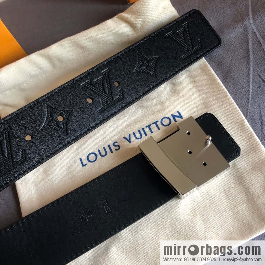 LV made in Spain embossed new presbyopia letter glossy buckle belt M0032
