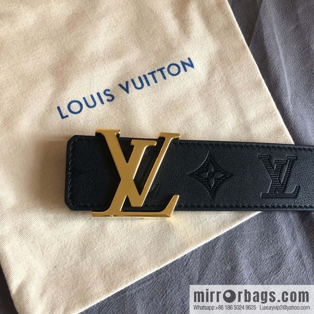 LV made in Spain embossed new presbyopia letter glossy buckle belt M0032