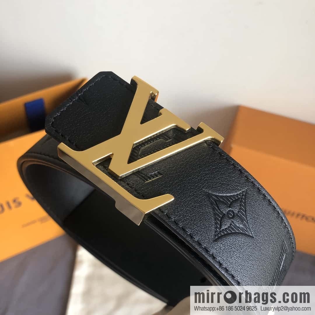 LV made in Spain embossed new presbyopia letter glossy buckle belt M0032