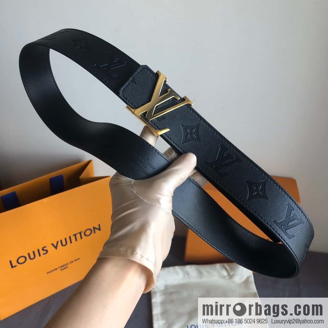 LV made in Spain embossed new presbyopia letter glossy buckle belt M0032