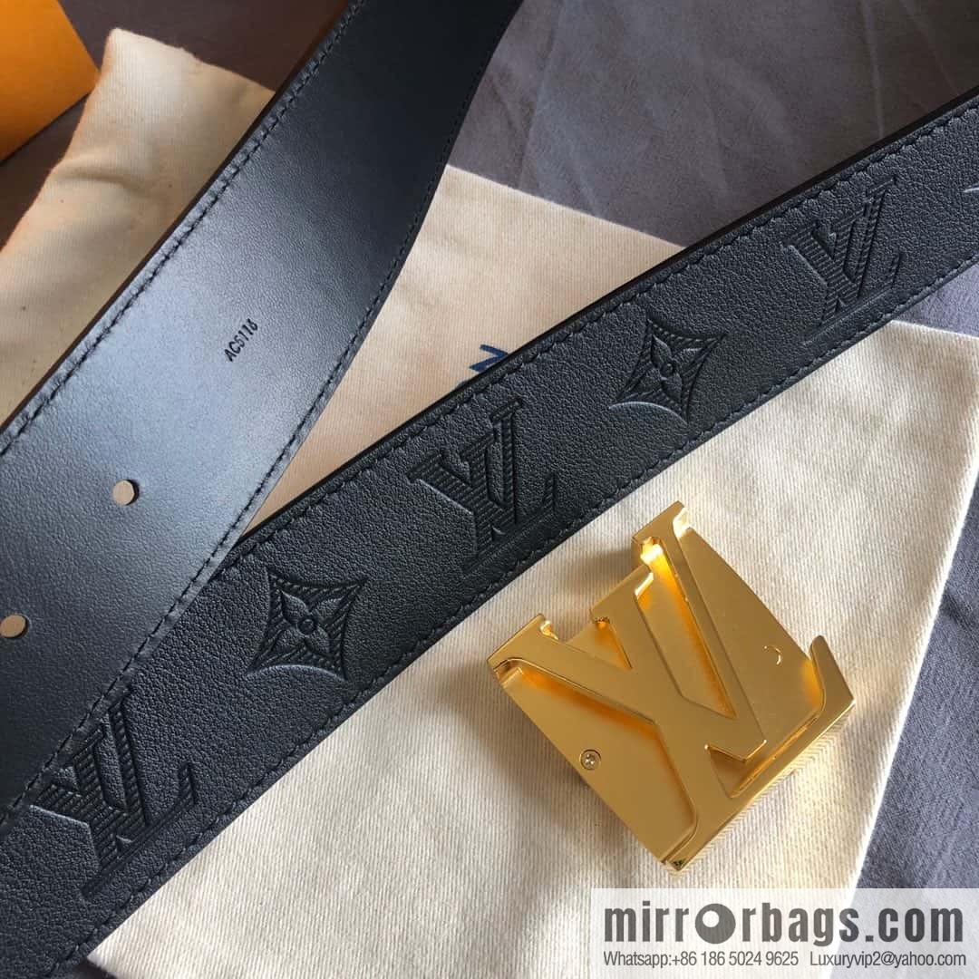 LV made in Spain embossed new presbyopia letter glossy buckle belt M0032