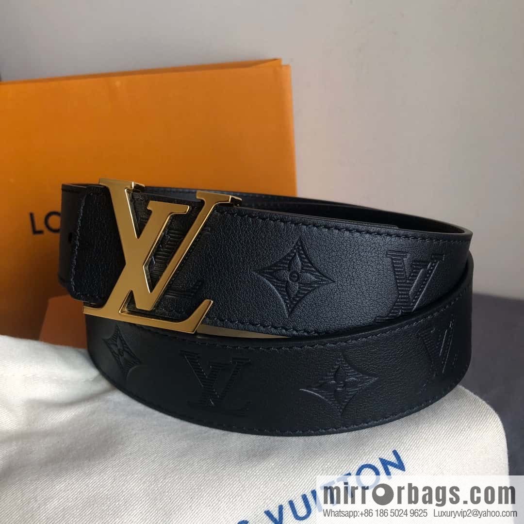LV made in Spain embossed new presbyopia letter glossy buckle belt M0032