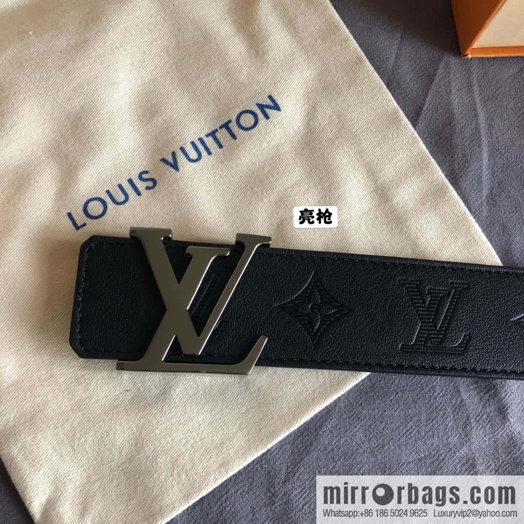 LV made in Spain embossed new presbyopia letter glossy buckle belt M0032