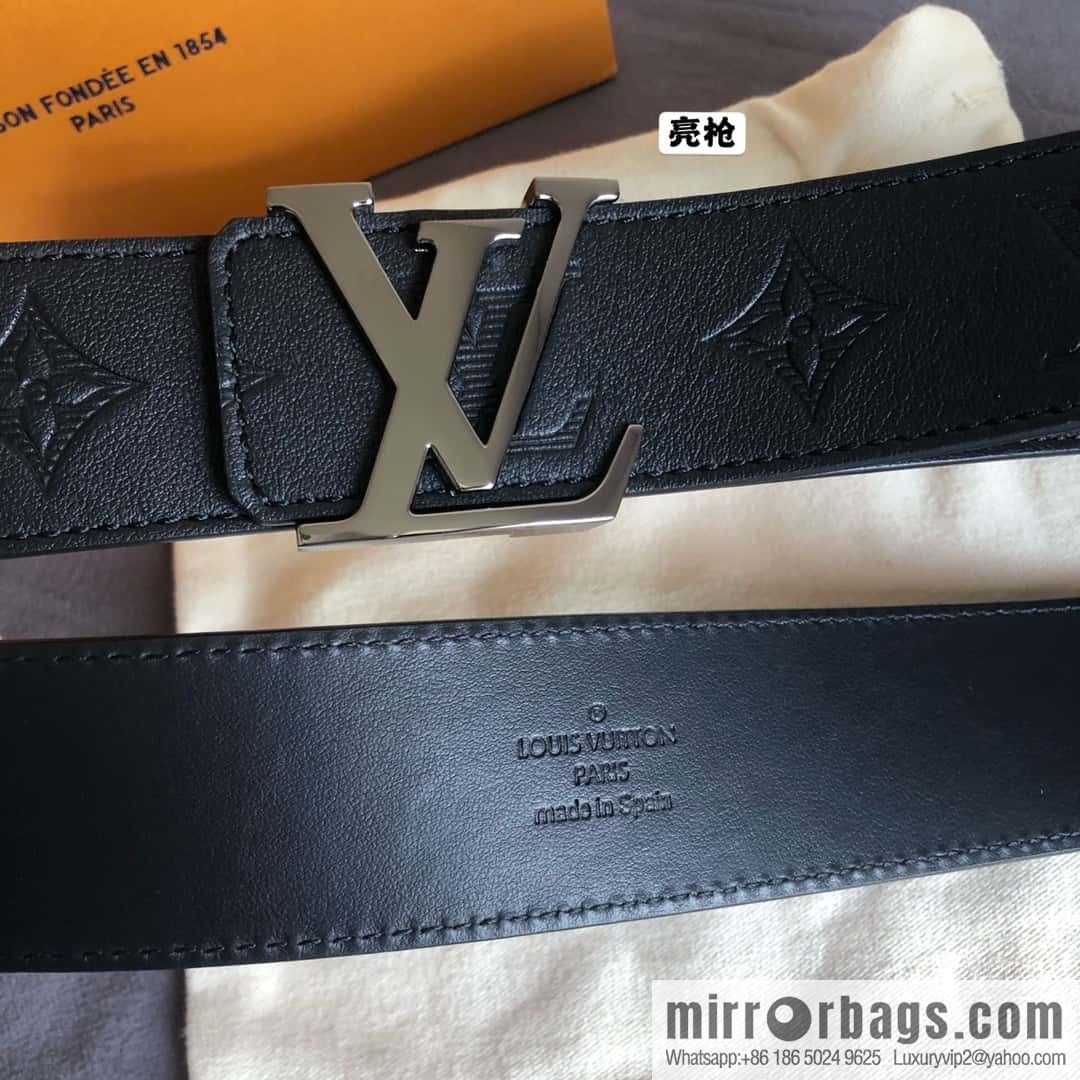 LV made in Spain embossed new presbyopia letter glossy buckle belt M0032