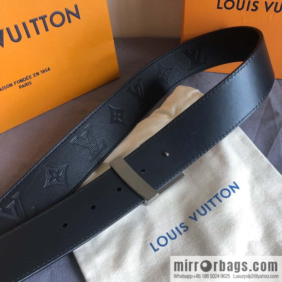 LV made in Spain embossed new presbyopia letter glossy buckle belt M0032