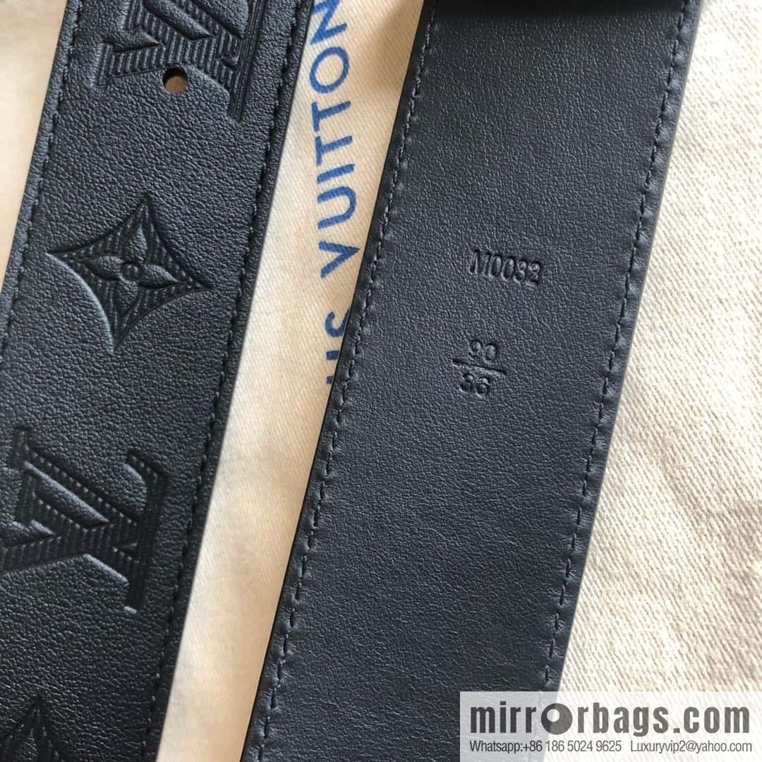 LV made in Spain embossed new presbyopia letter glossy buckle belt M0032