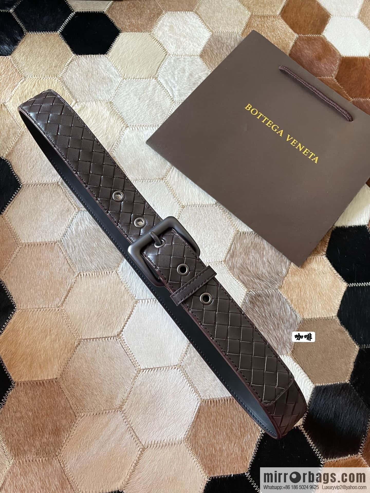 Bottega Veneta Butterfly Replica Luxury Handbag, top layer cowhide woven 3.8cm classic color pin buckle belt
