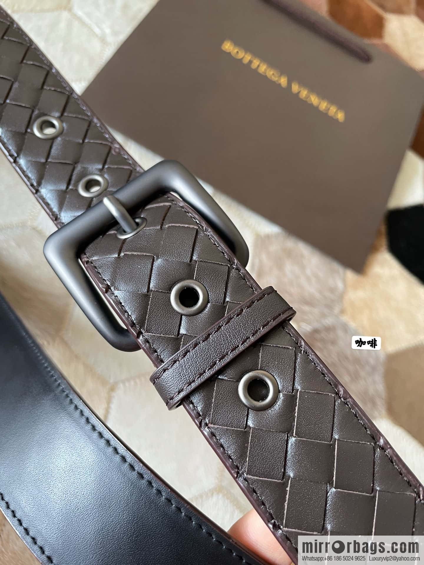 Bottega Veneta Butterfly Replica Luxury Handbag, top layer cowhide woven 3.8cm classic color pin buckle belt