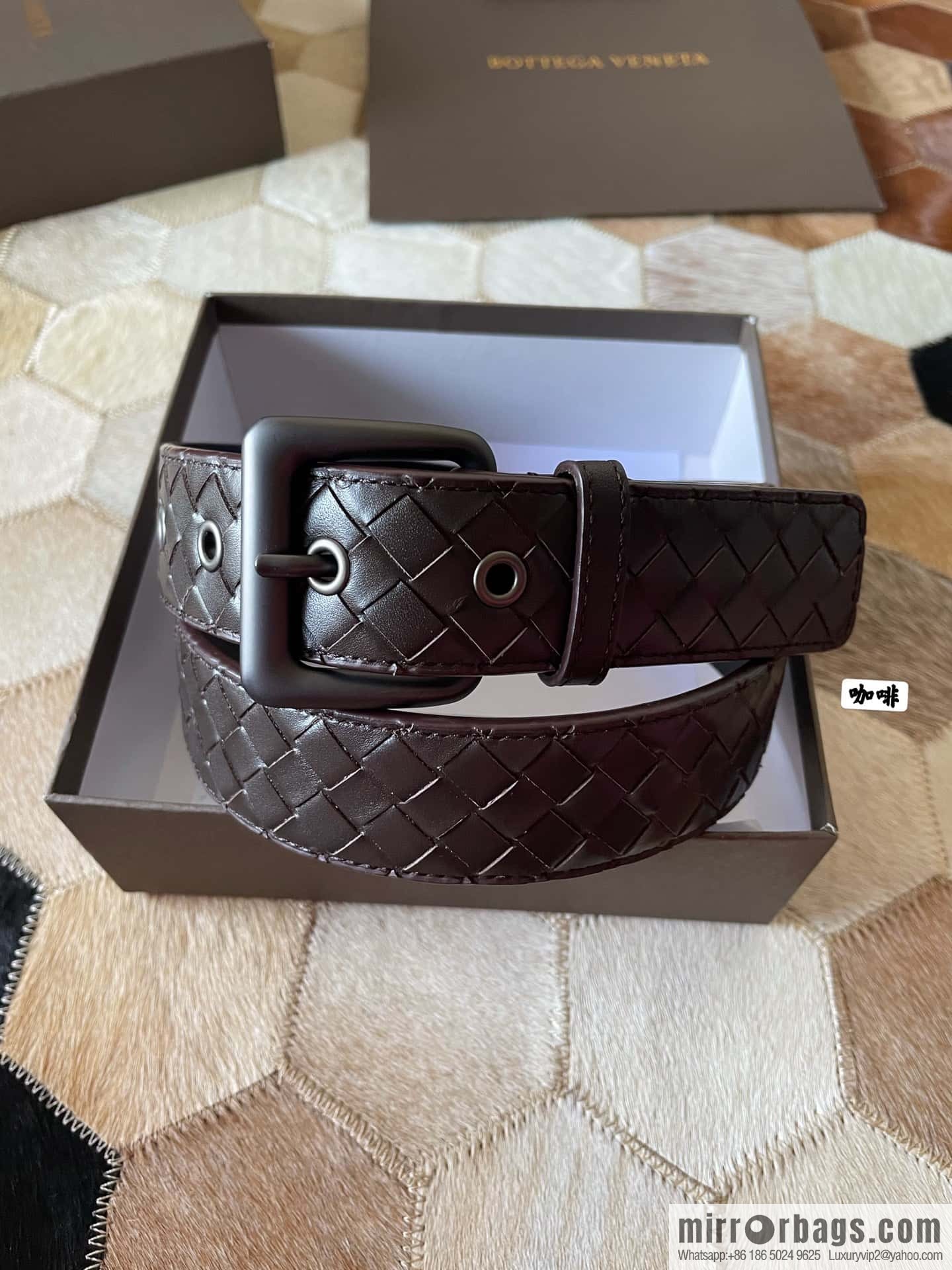 Bottega Veneta Butterfly Replica Luxury Handbag, top layer cowhide woven 3.8cm classic color pin buckle belt