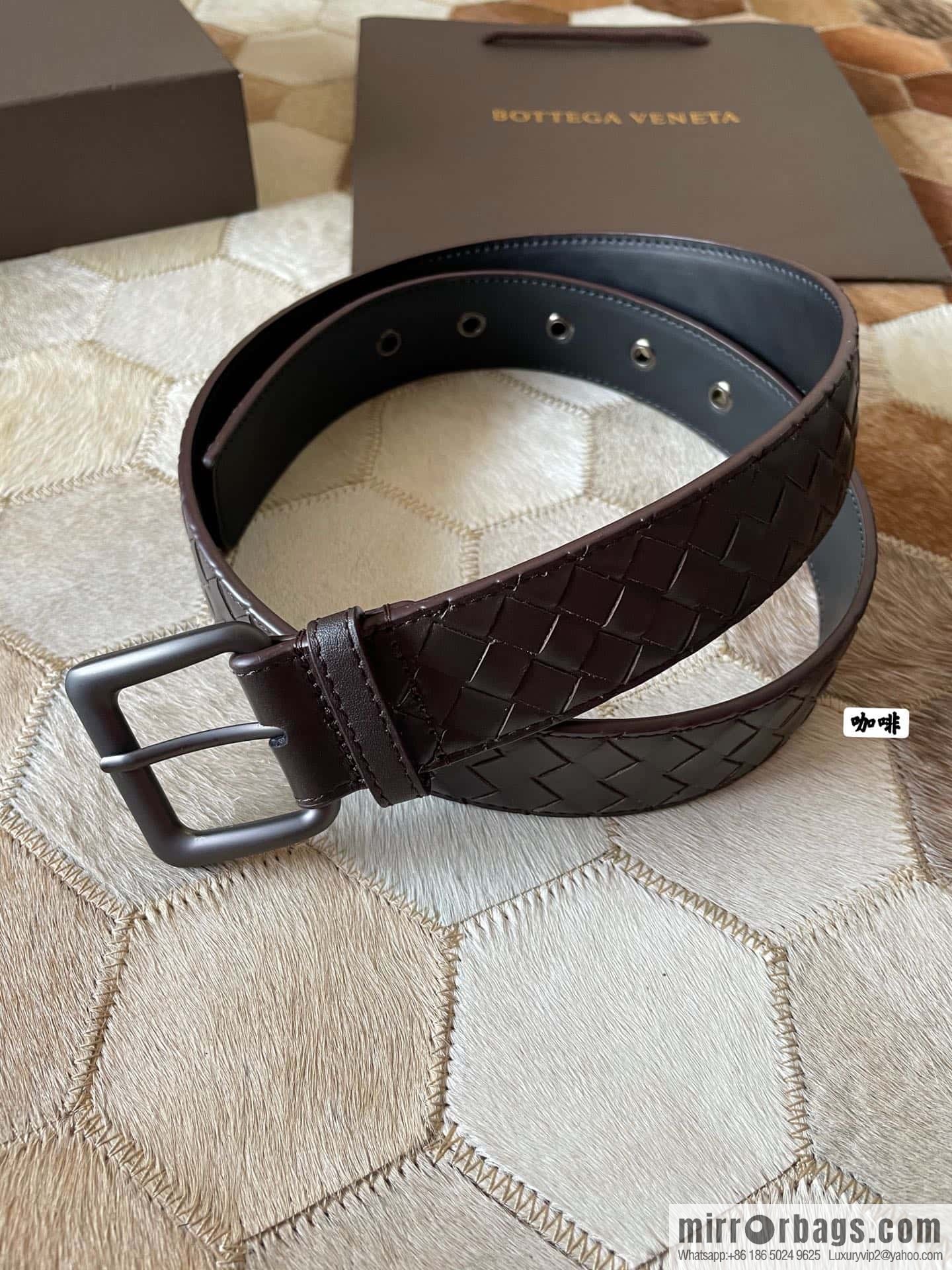 Bottega Veneta Butterfly Replica Luxury Handbag, top layer cowhide woven 3.8cm classic color pin buckle belt
