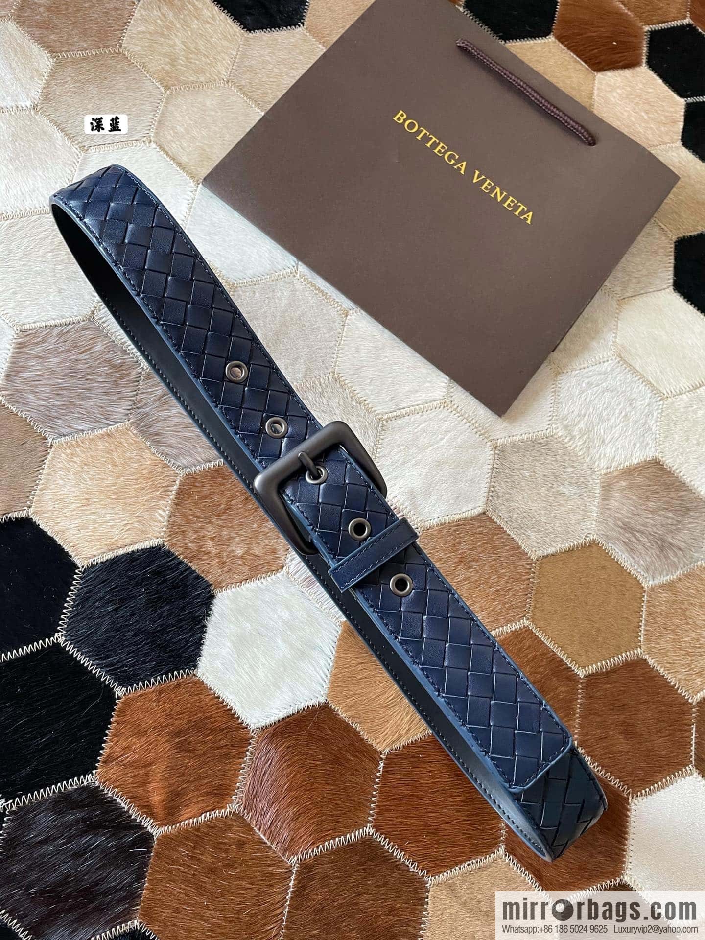 Bottega Veneta Butterfly Replica Luxury Handbag, top layer cowhide woven 3.8cm classic color pin buckle belt
