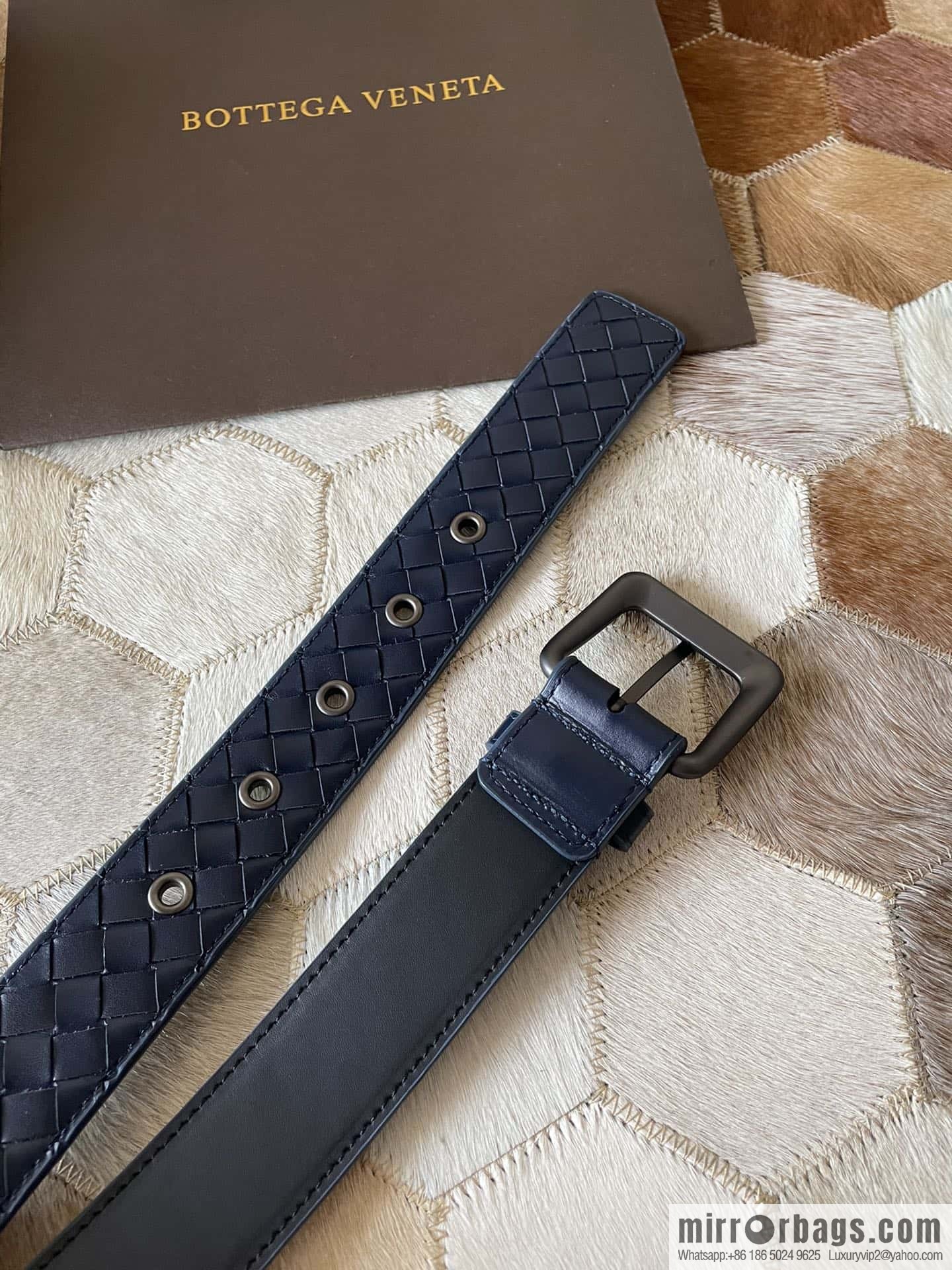 Bottega Veneta Butterfly Replica Luxury Handbag, top layer cowhide woven 3.8cm classic color pin buckle belt