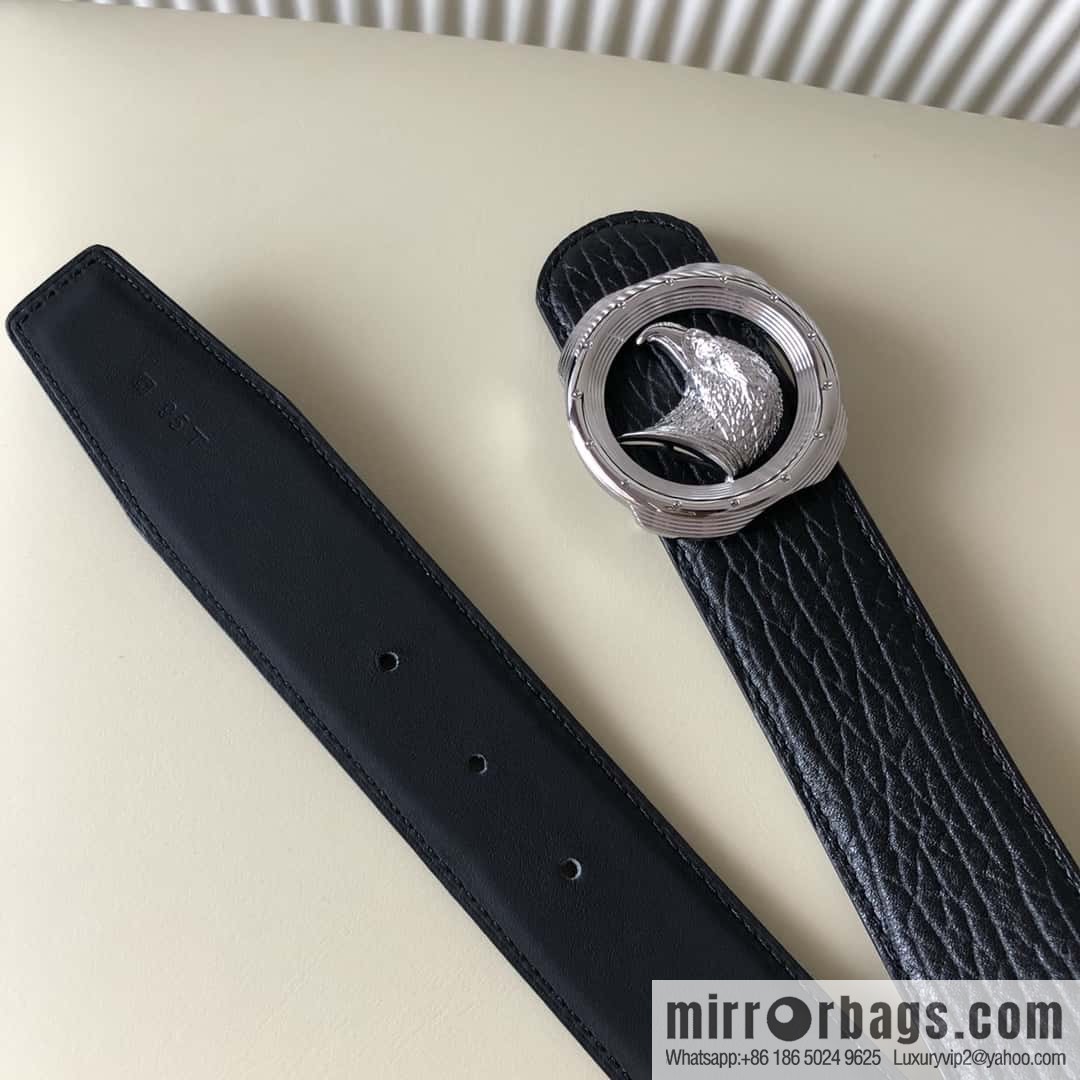 Stefano Ricci Stephen, Eagle Head Metal Buckle 3.8cm First Cowhide Belt