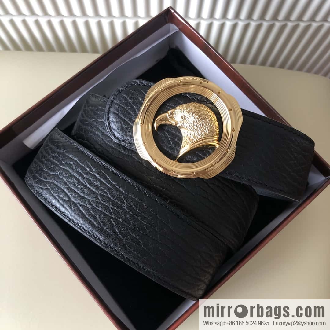 Stefano Ricci Stephen, Eagle Head Metal Buckle 3.8cm First Cowhide Belt