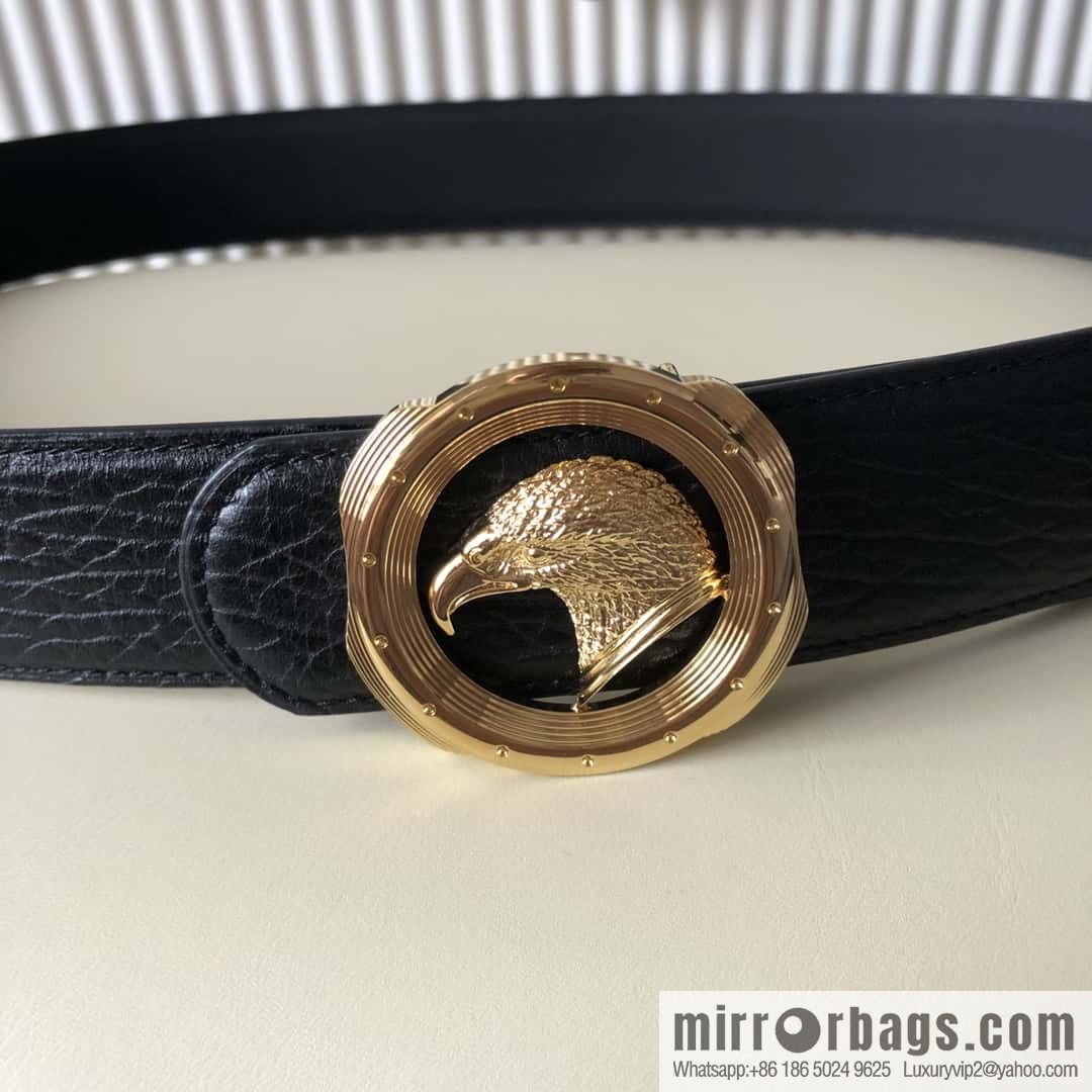 Stefano Ricci Stephen, Eagle Head Metal Buckle 3.8cm First Cowhide Belt