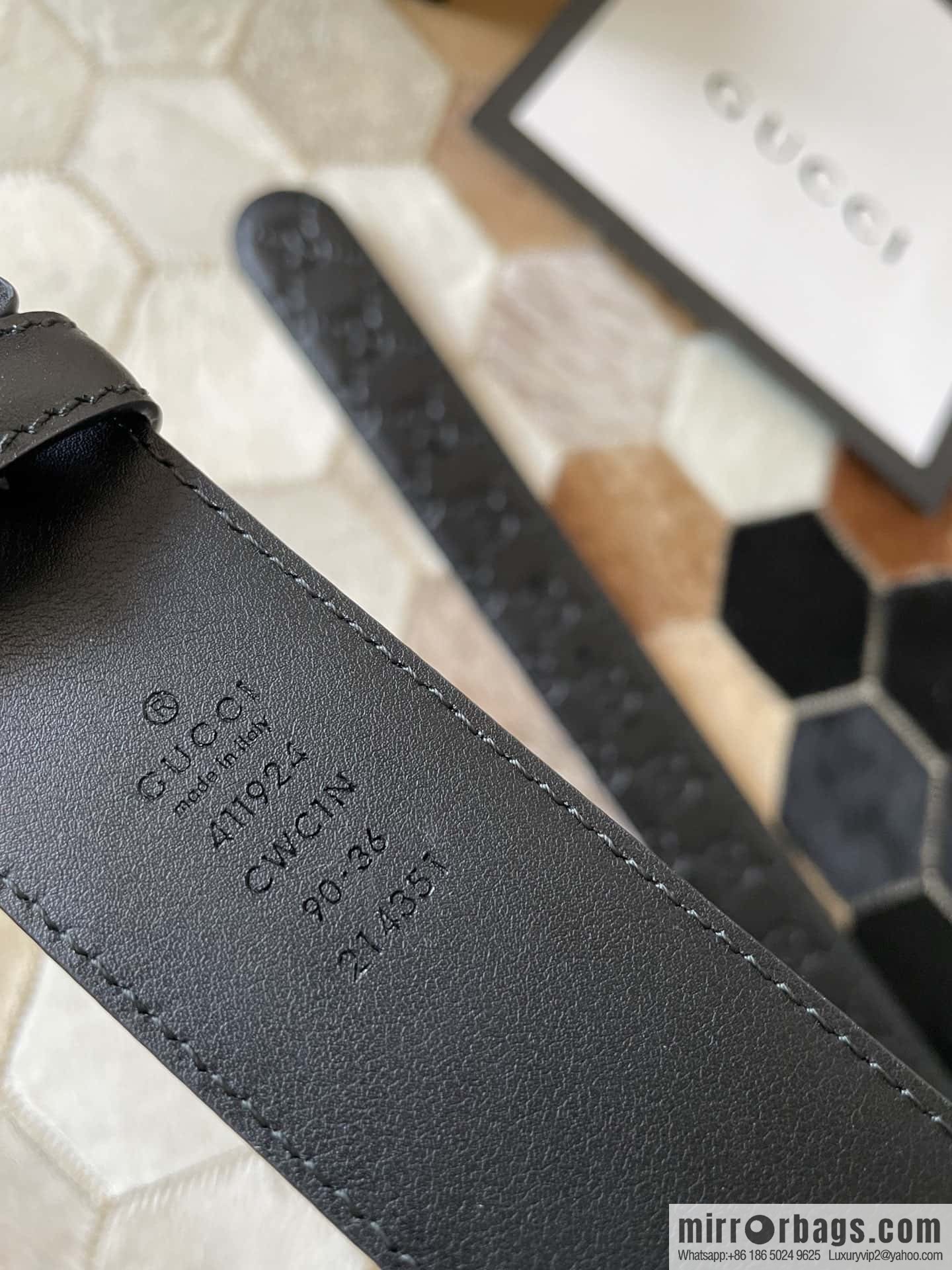 Gucci/Gucci Men's Interlocking Double G Metal Buckle Belt