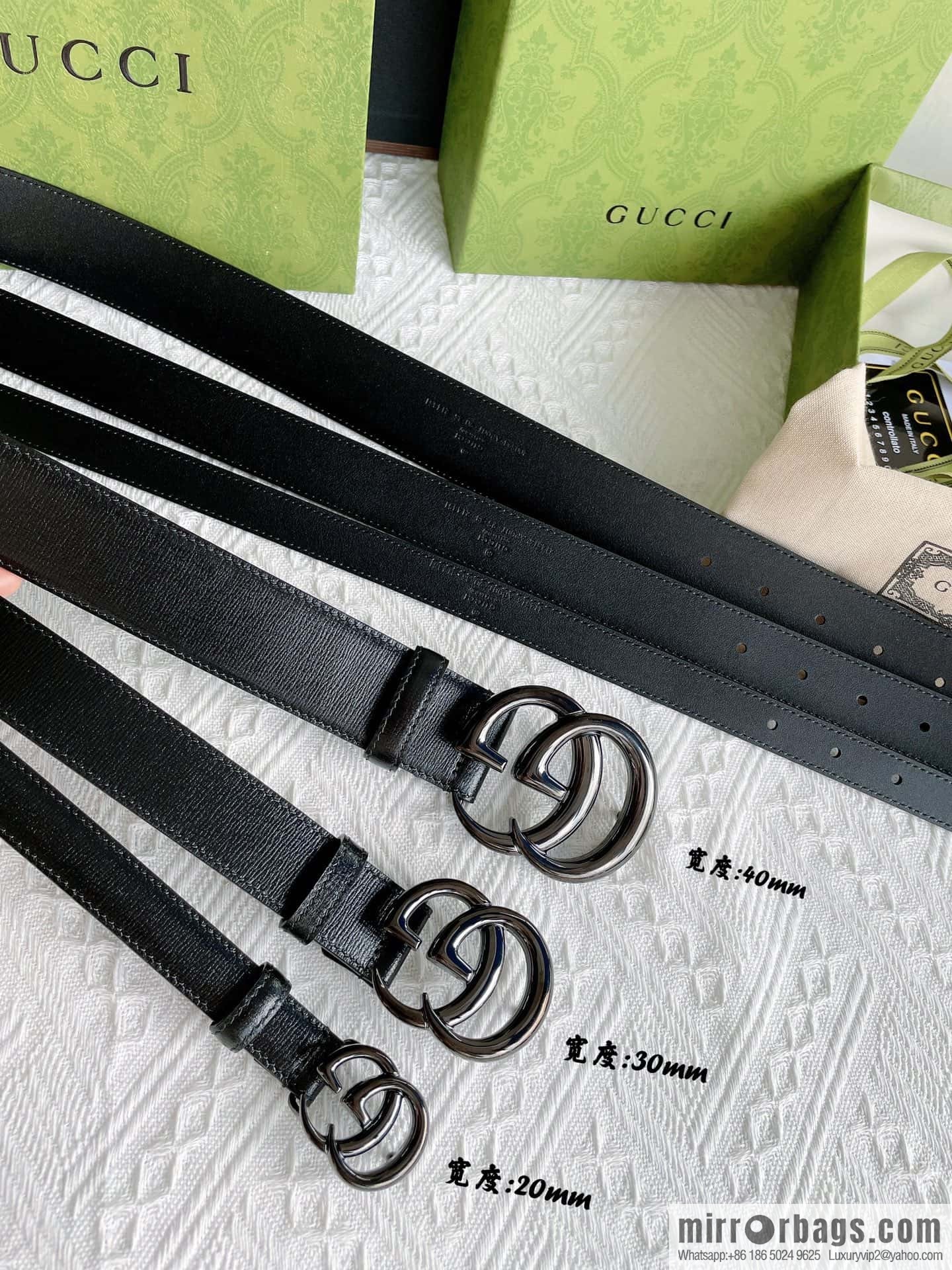 GUCCI classic logo metal buckle, cowhide belt