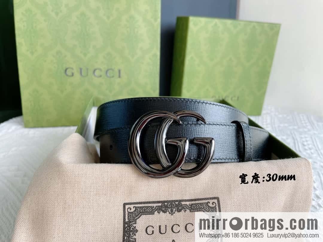 GUCCI classic logo metal buckle, cowhide belt