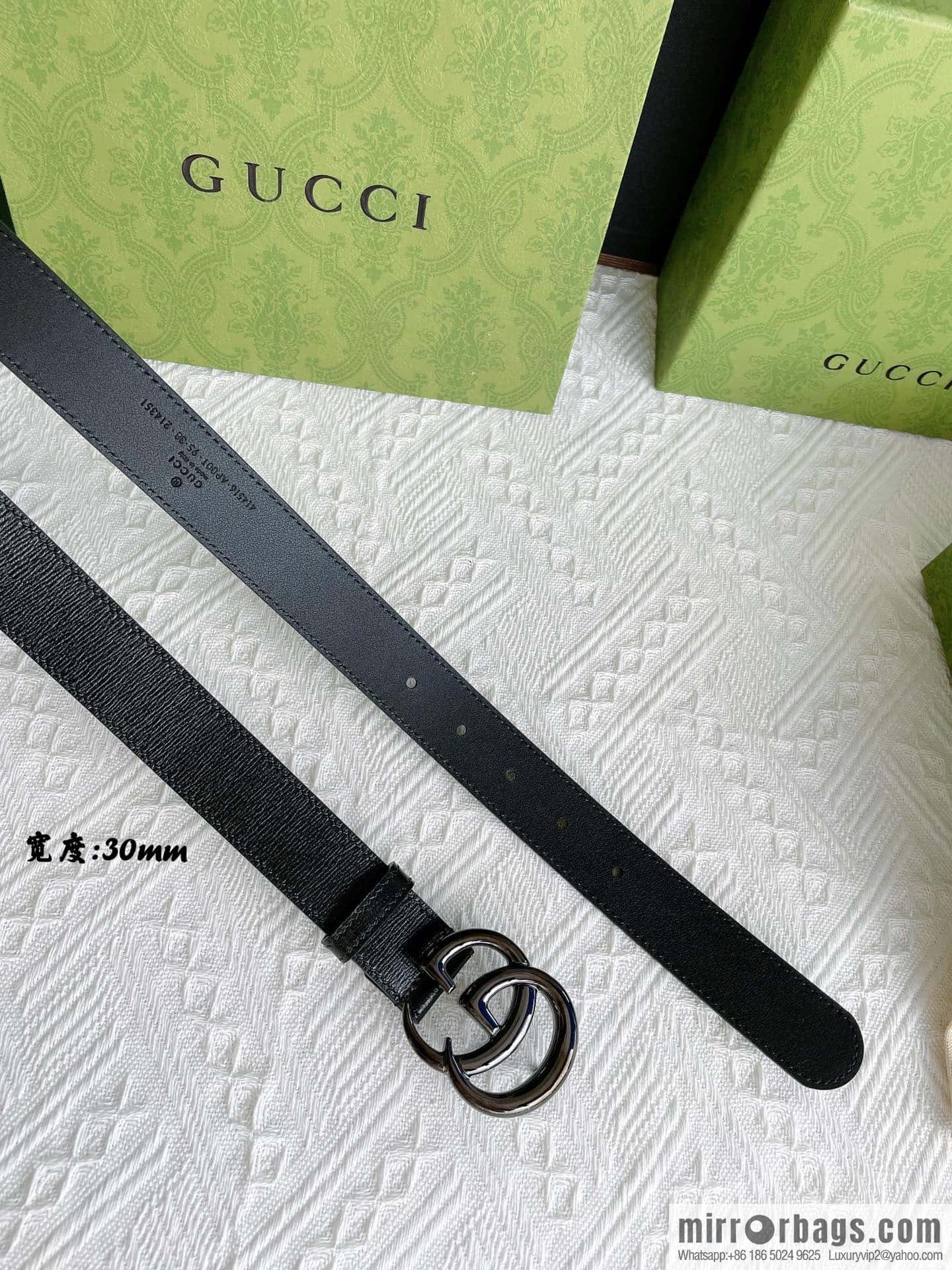 GUCCI classic logo metal buckle, cowhide belt
