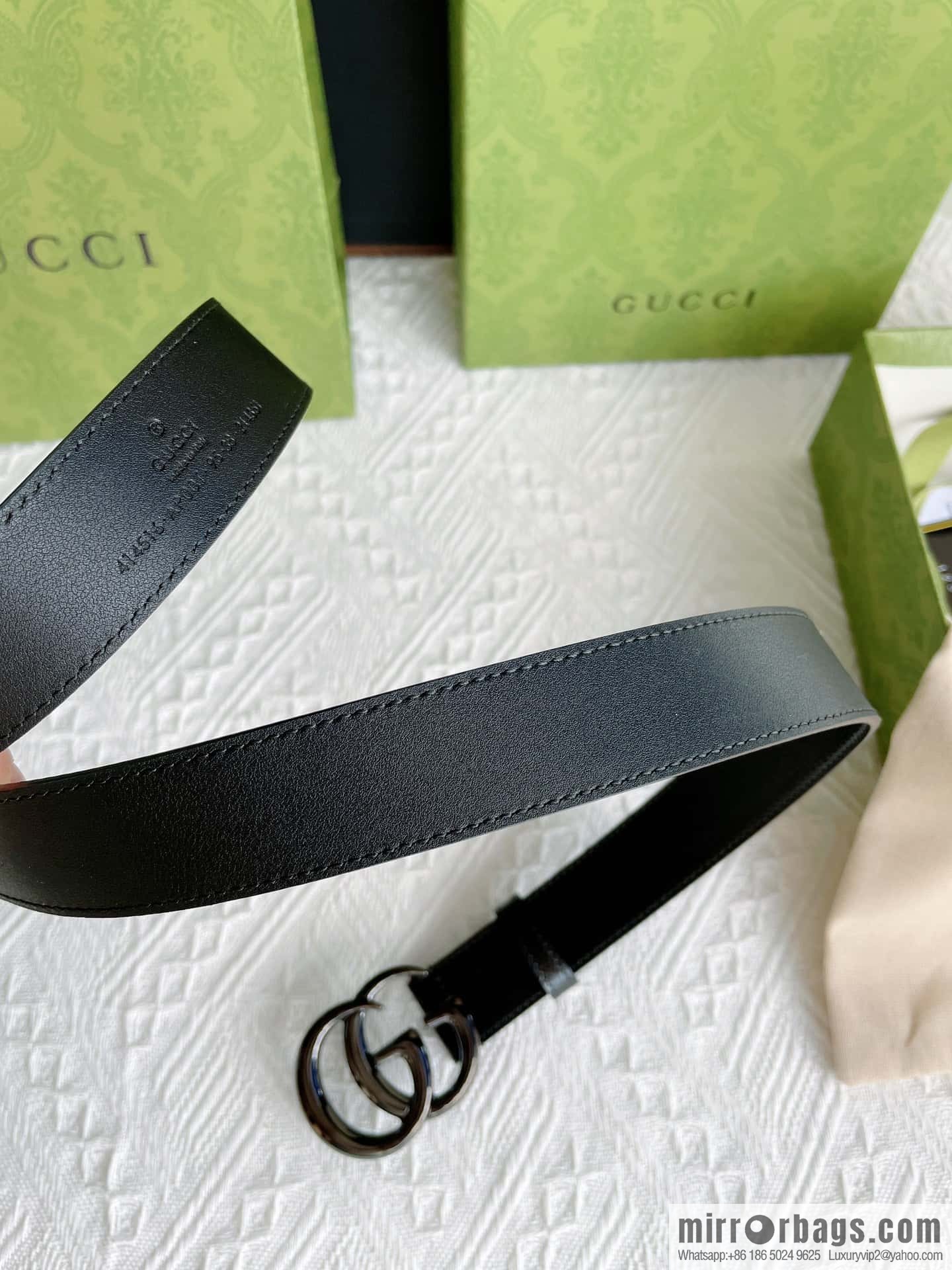 GUCCI classic logo metal buckle, cowhide belt