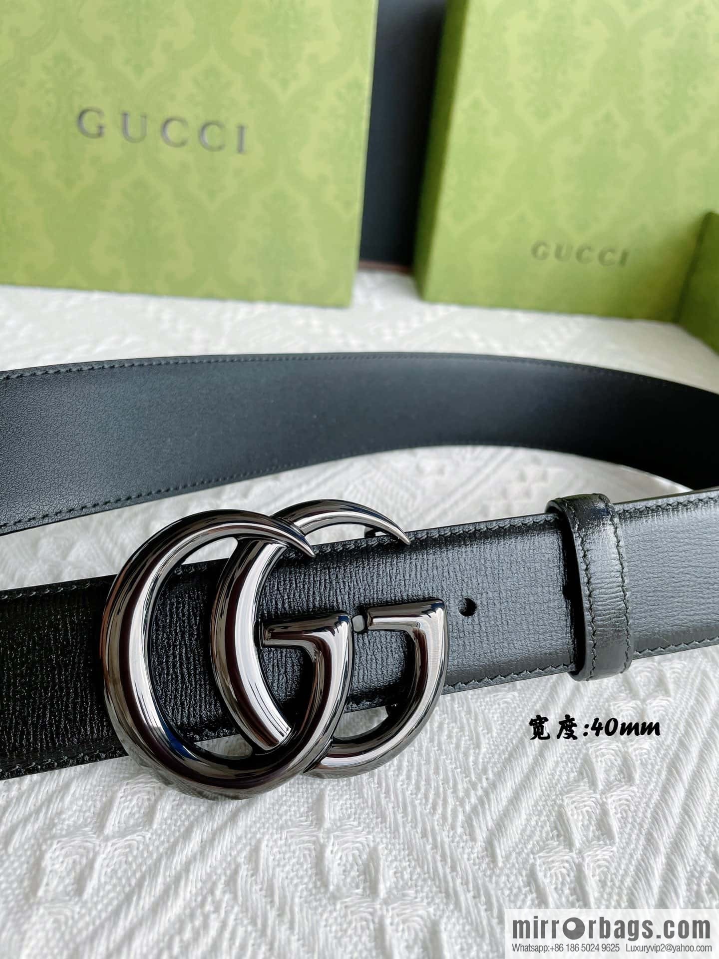 GUCCI classic logo metal buckle, cowhide belt