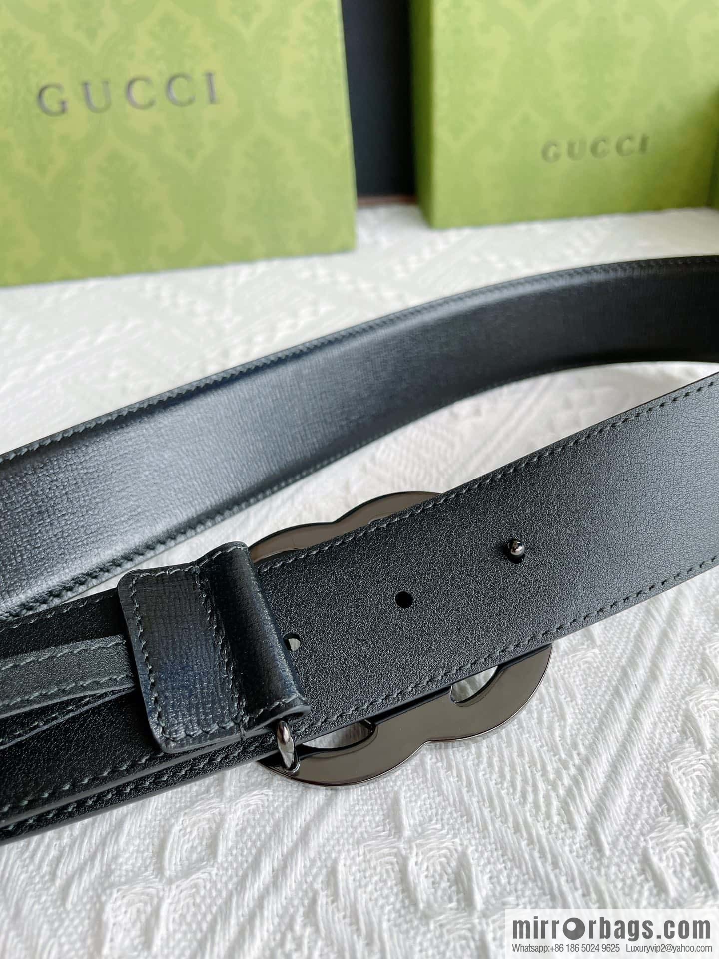 GUCCI classic logo metal buckle, cowhide belt