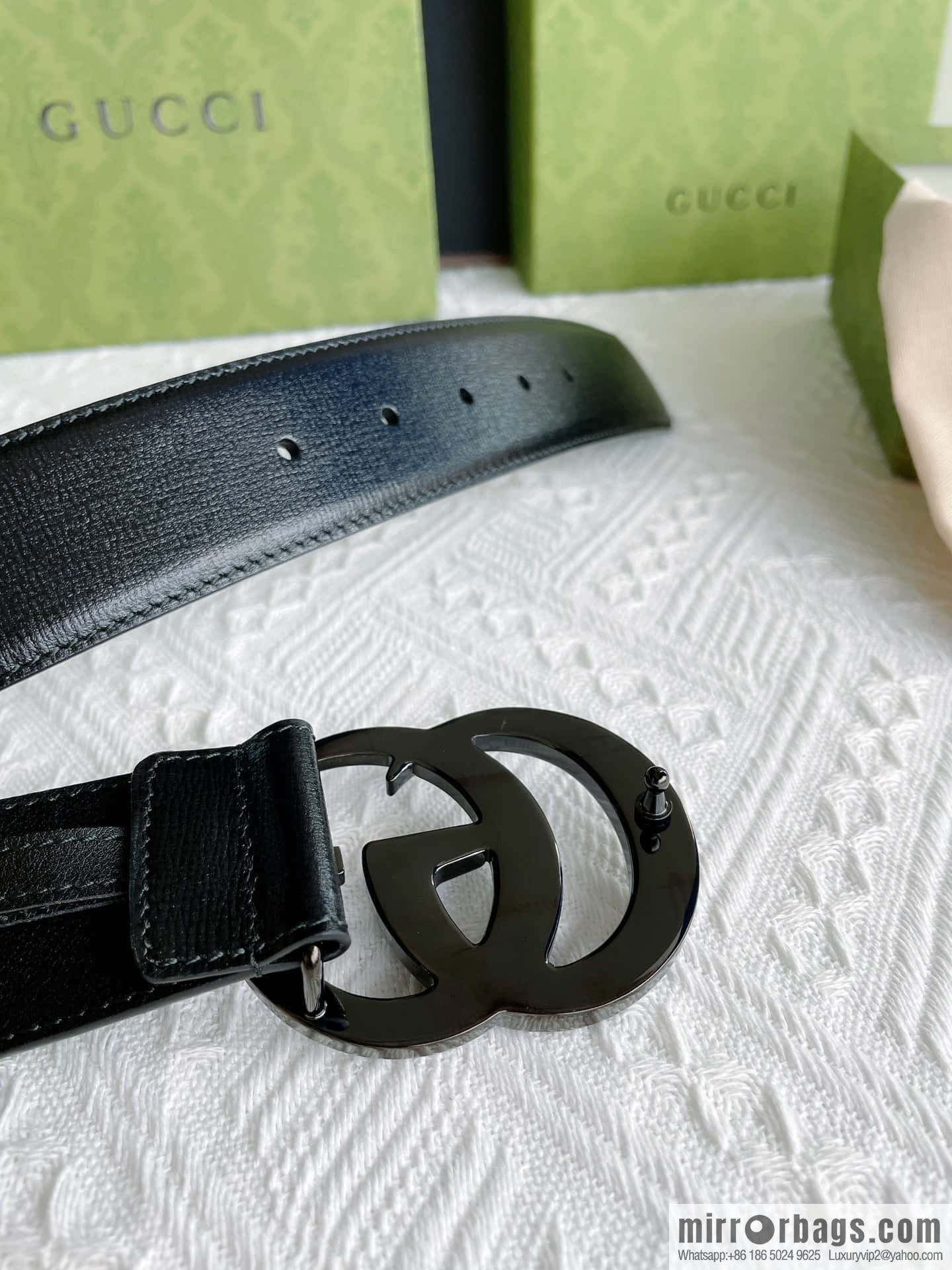 GUCCI classic logo metal buckle, cowhide belt