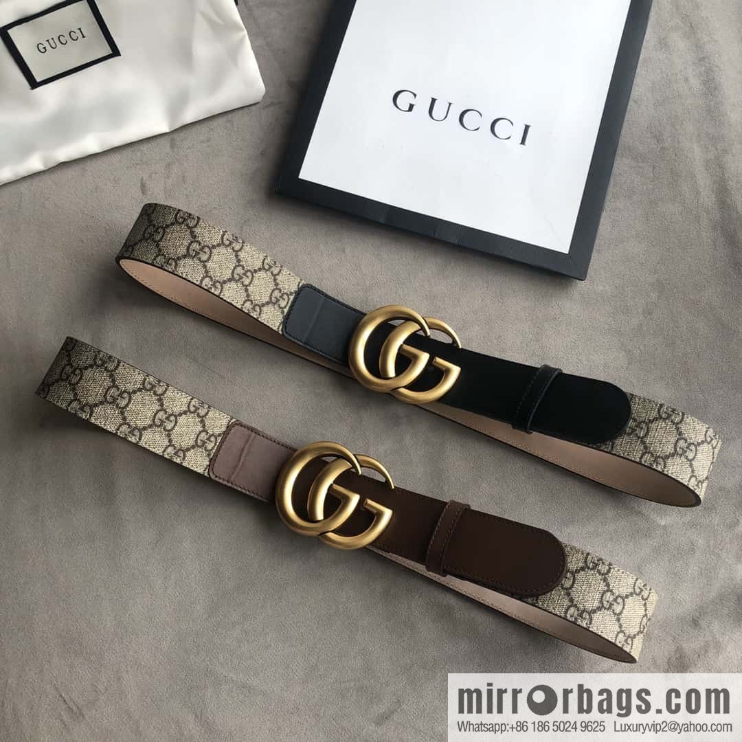 GUCCI Double G letter interwoven pattern 4.0cm belt