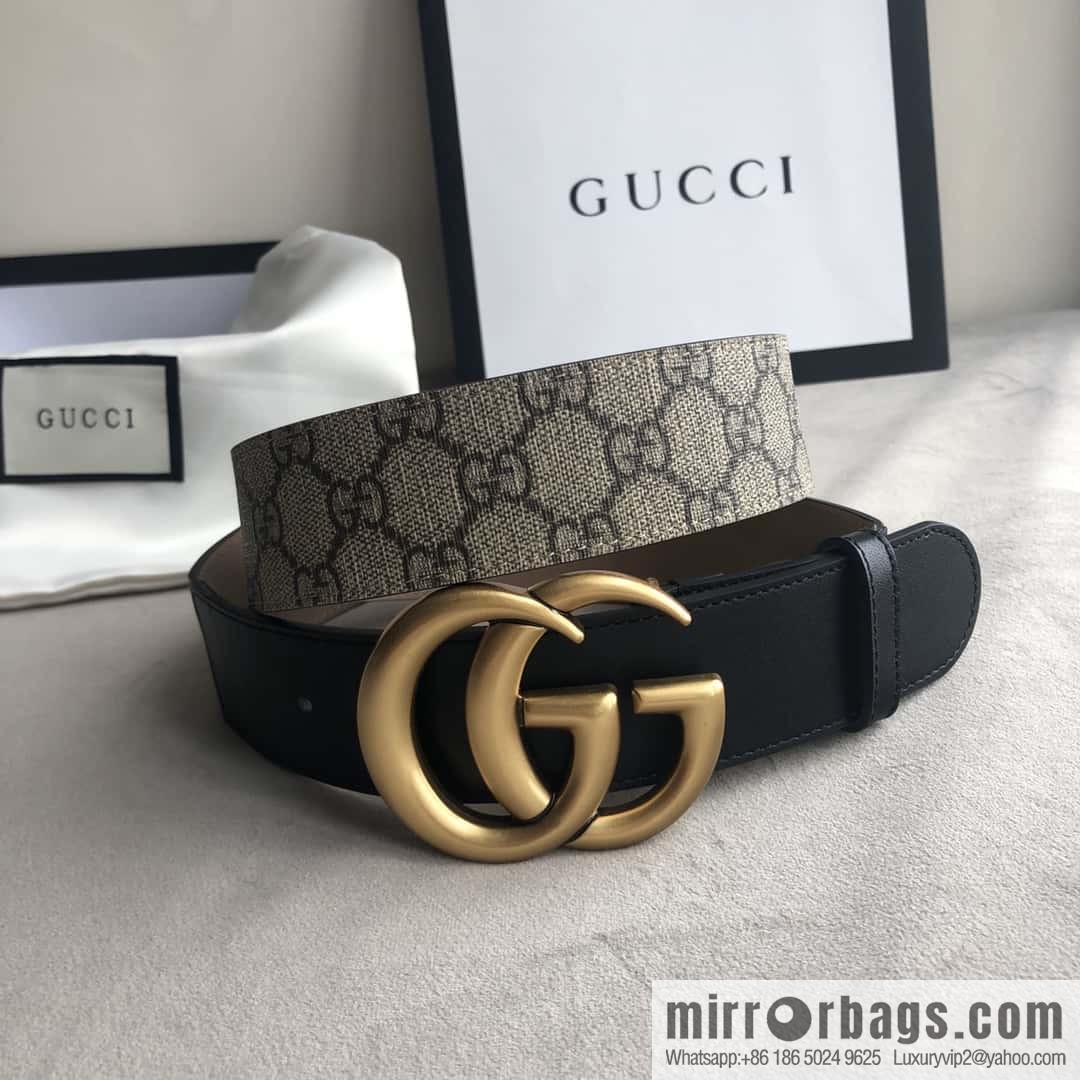 GUCCI Double G letter interwoven pattern 4.0cm belt