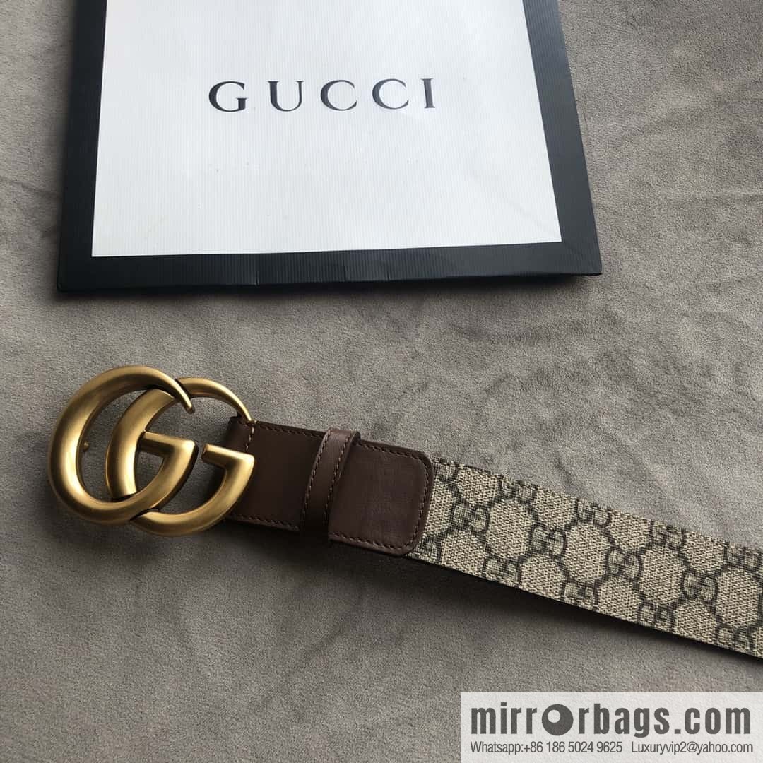 GUCCI Double G letter interwoven pattern 4.0cm belt
