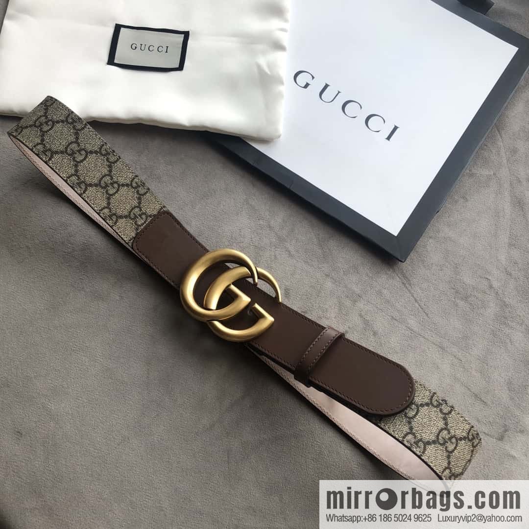 GUCCI Double G letter interwoven pattern 4.0cm belt