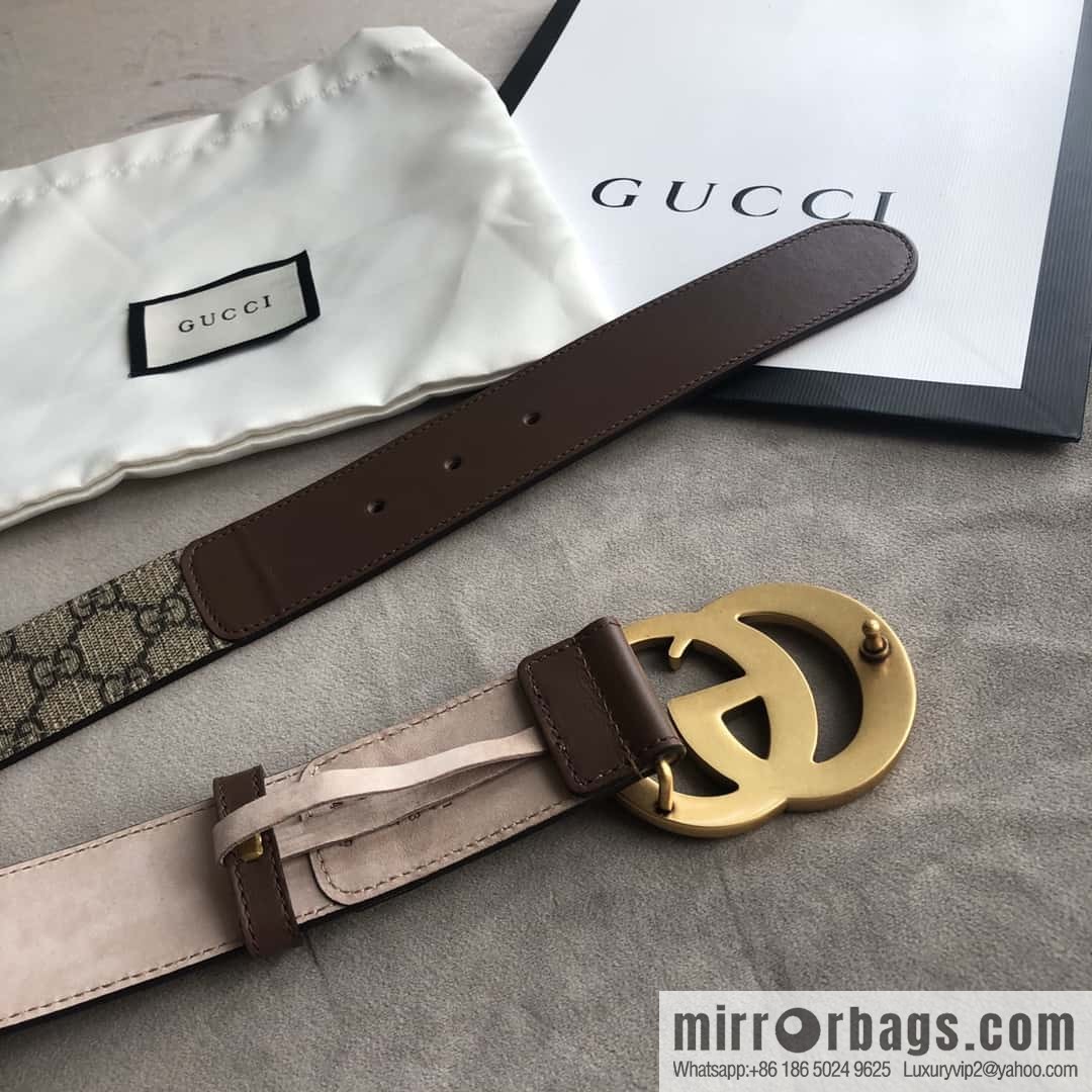 GUCCI Double G letter interwoven pattern 4.0cm belt